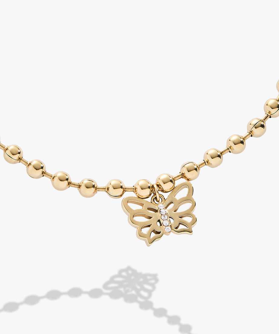 Butterfly Ball Chain Bracelet