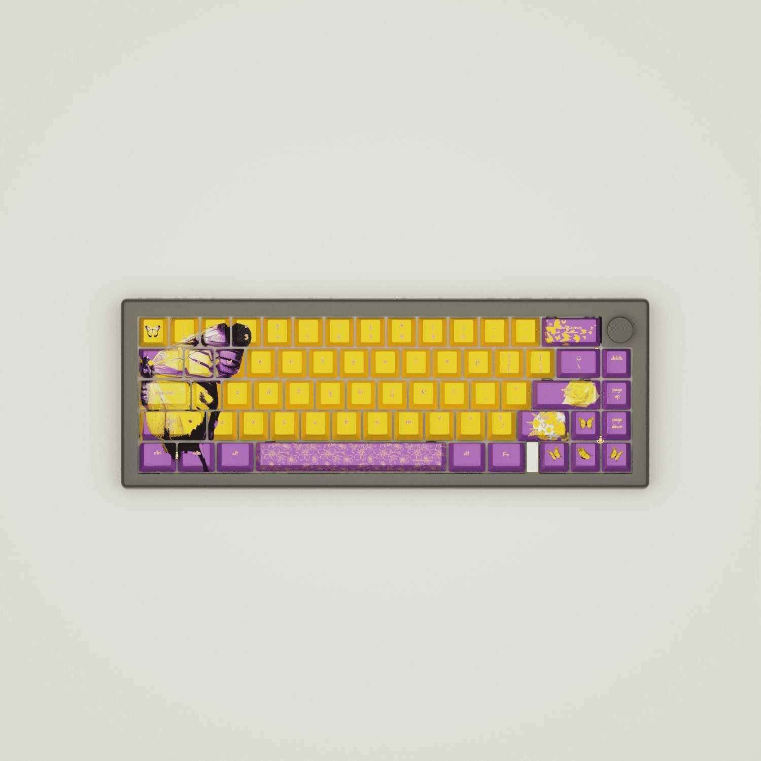 Butterfly Design Keycaps and Mechanical Keyboard