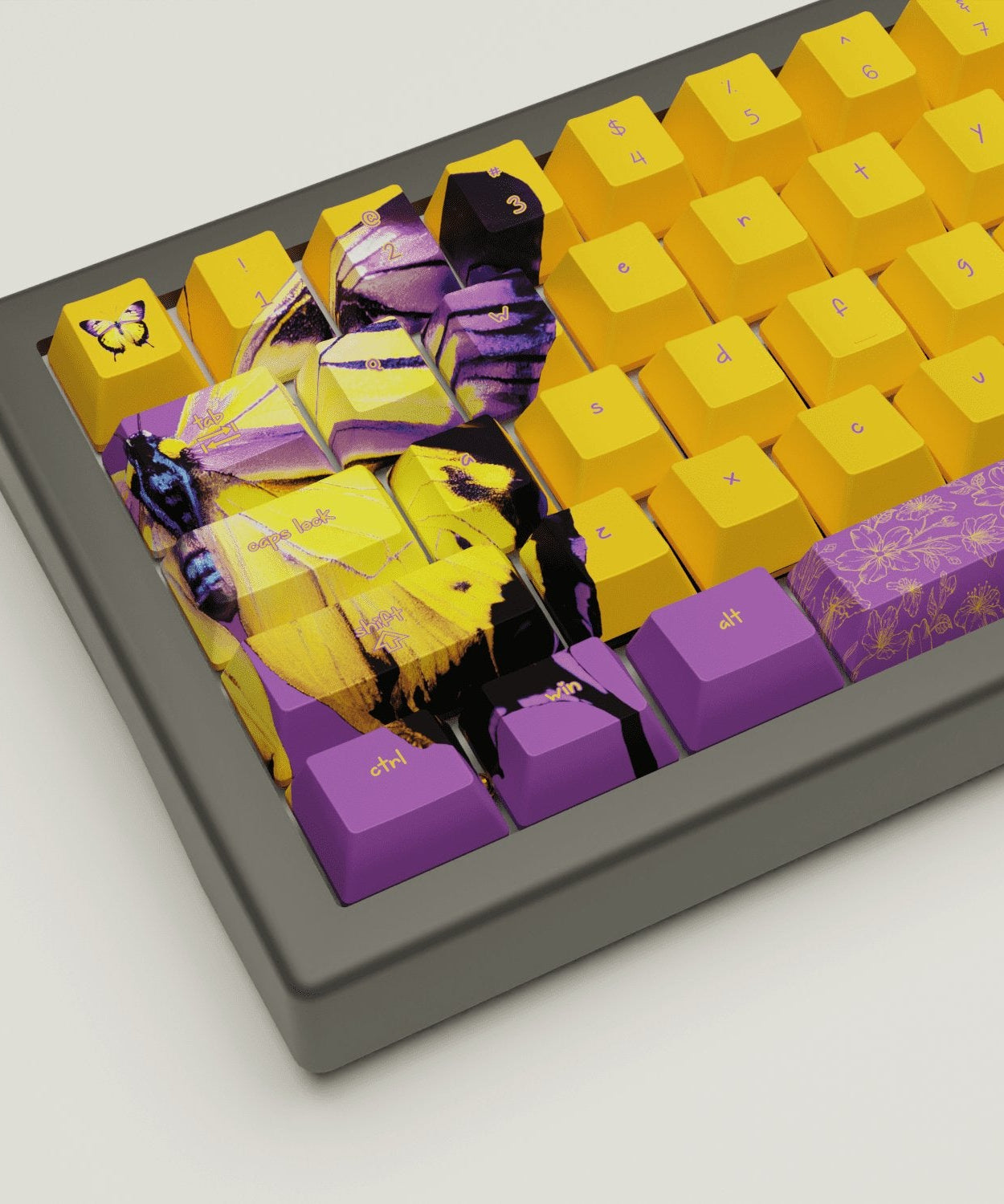 Butterfly Design Keycaps and Mechanical Keyboard