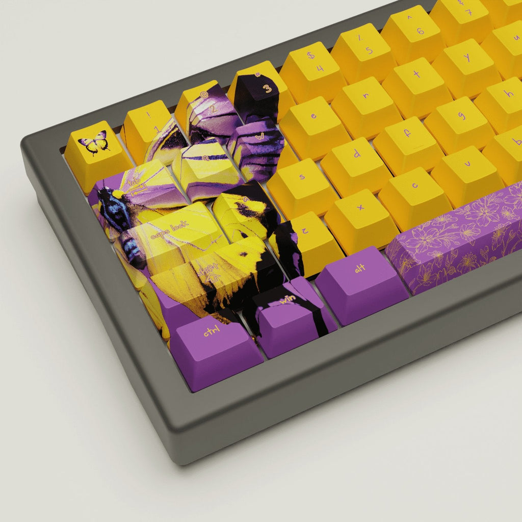 Butterfly Design Keycaps and Mechanical Keyboard