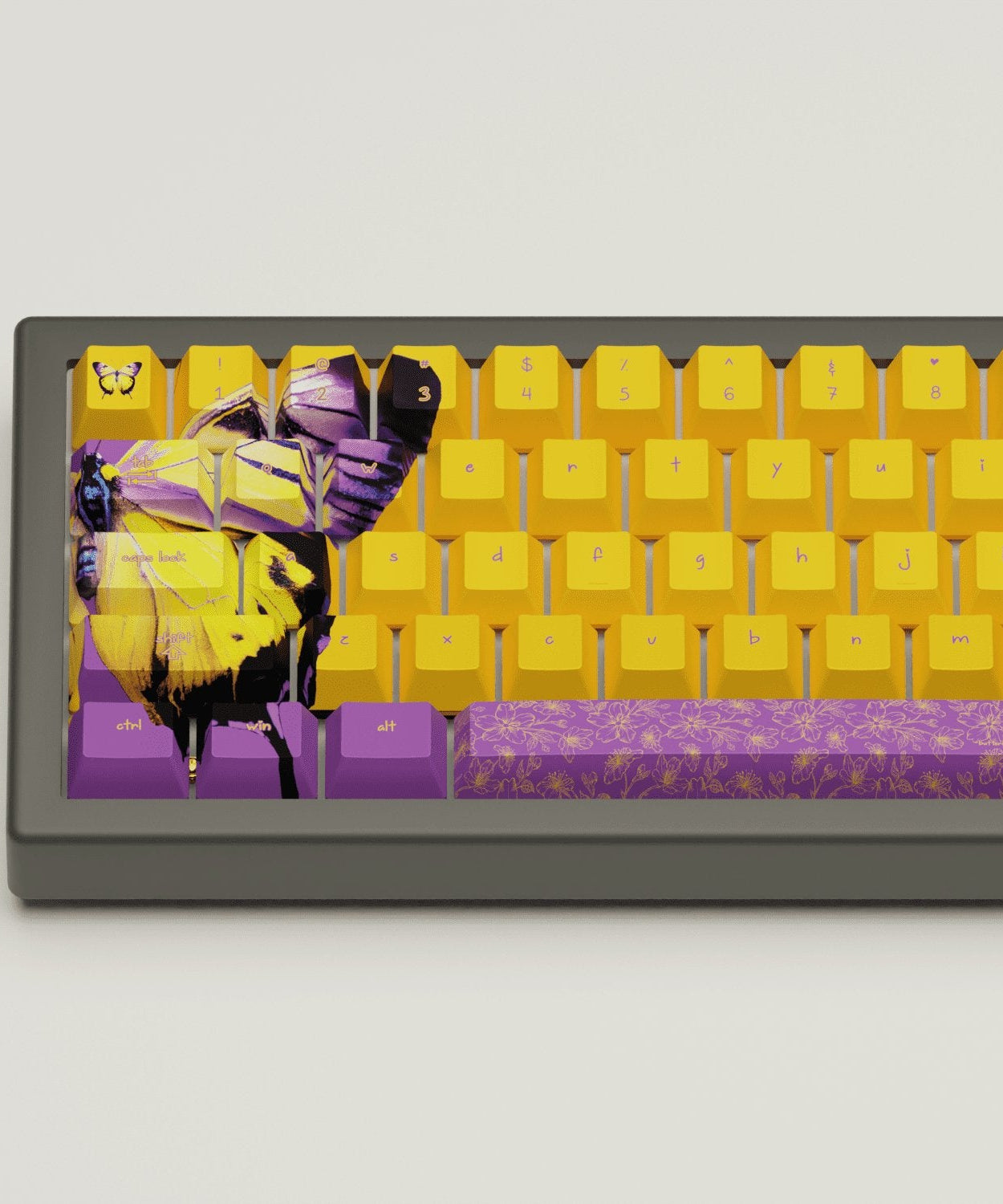 Butterfly Design Keycaps and Mechanical Keyboard