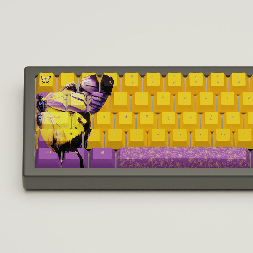 Butterfly Design Keycaps and Mechanical Keyboard