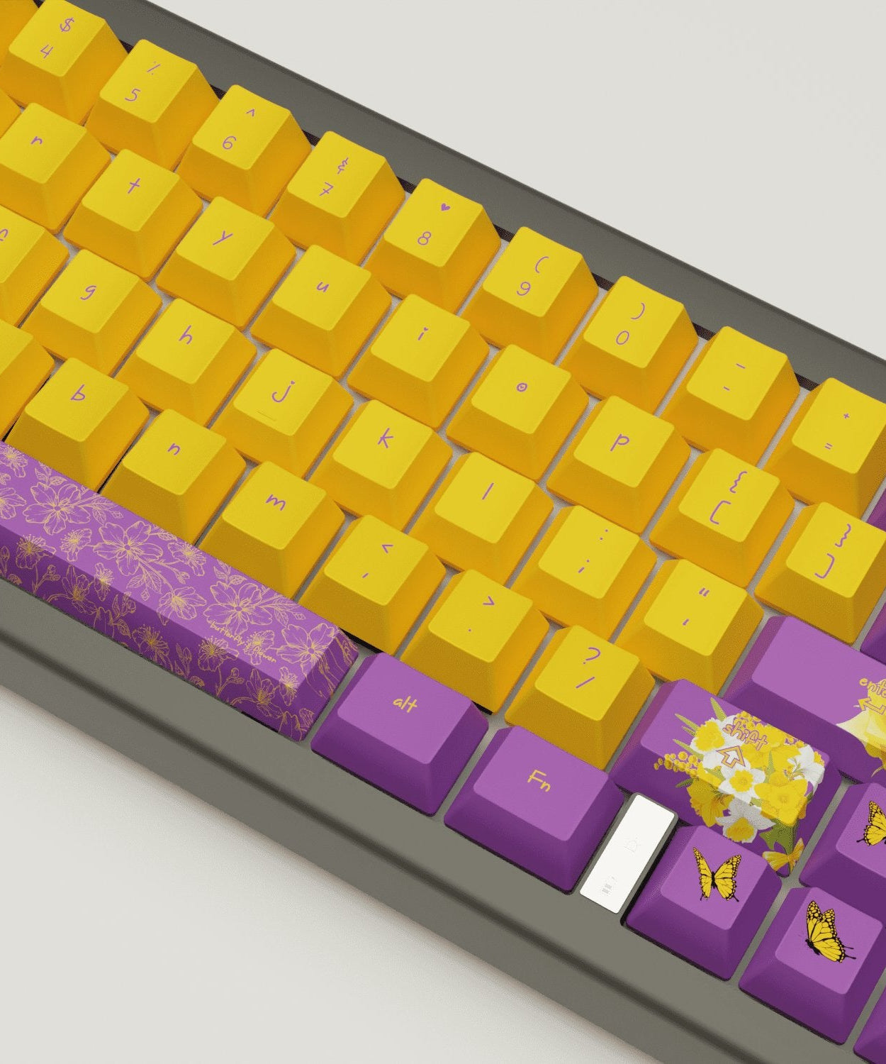 Butterfly Design Keycaps and Mechanical Keyboard