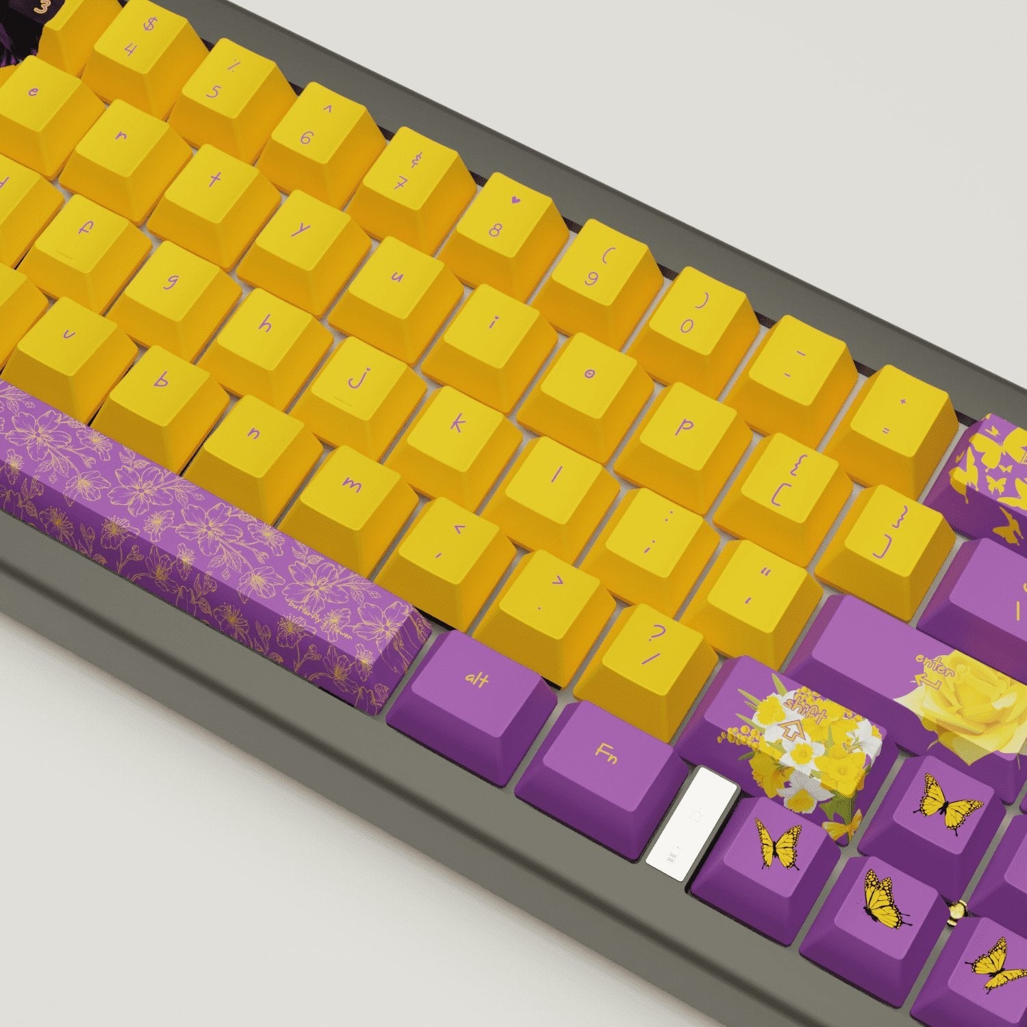 Butterfly Design Keycaps and Mechanical Keyboard