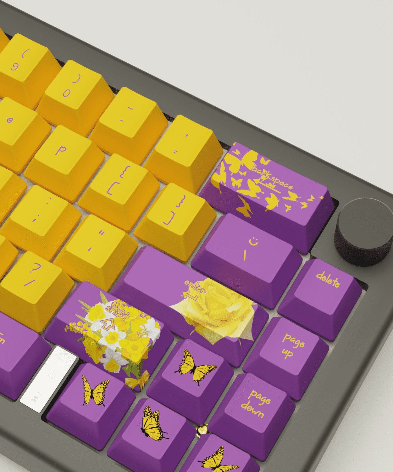 Butterfly Design Keycaps and Mechanical Keyboard