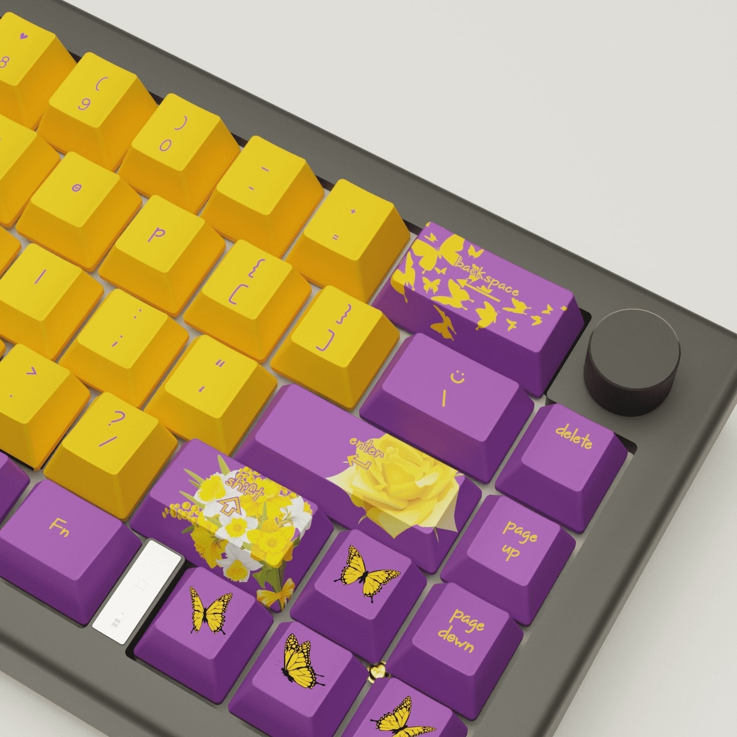 Butterfly Design Keycaps and Mechanical Keyboard