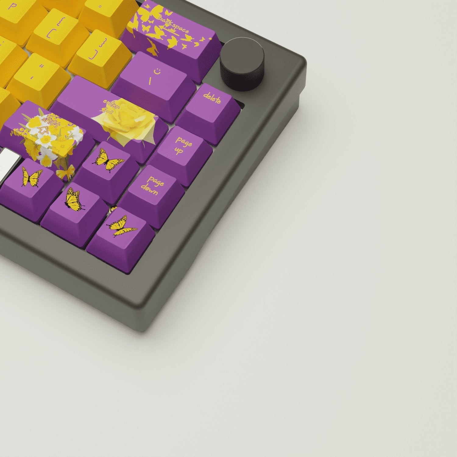 Butterfly Design Keycaps and Mechanical Keyboard
