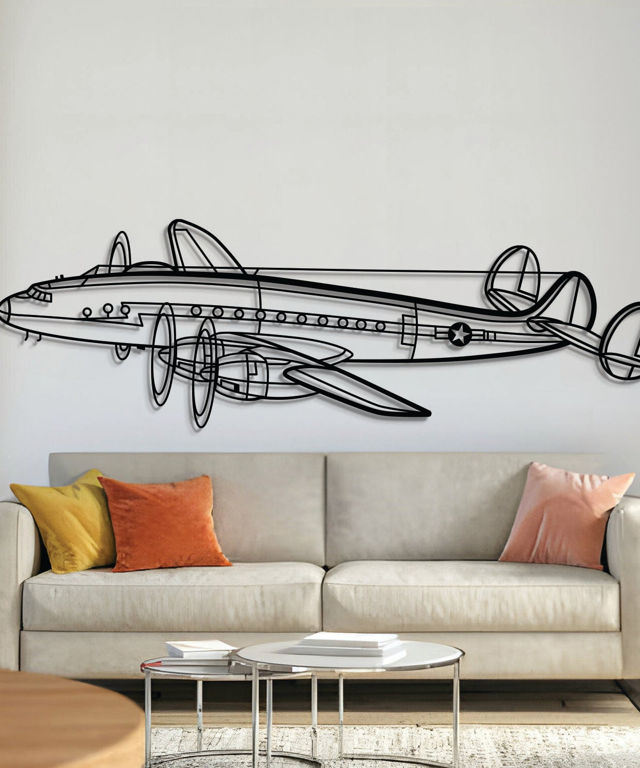 C-121A Constellation Metallflugzeug Wandkunst - NCP0415