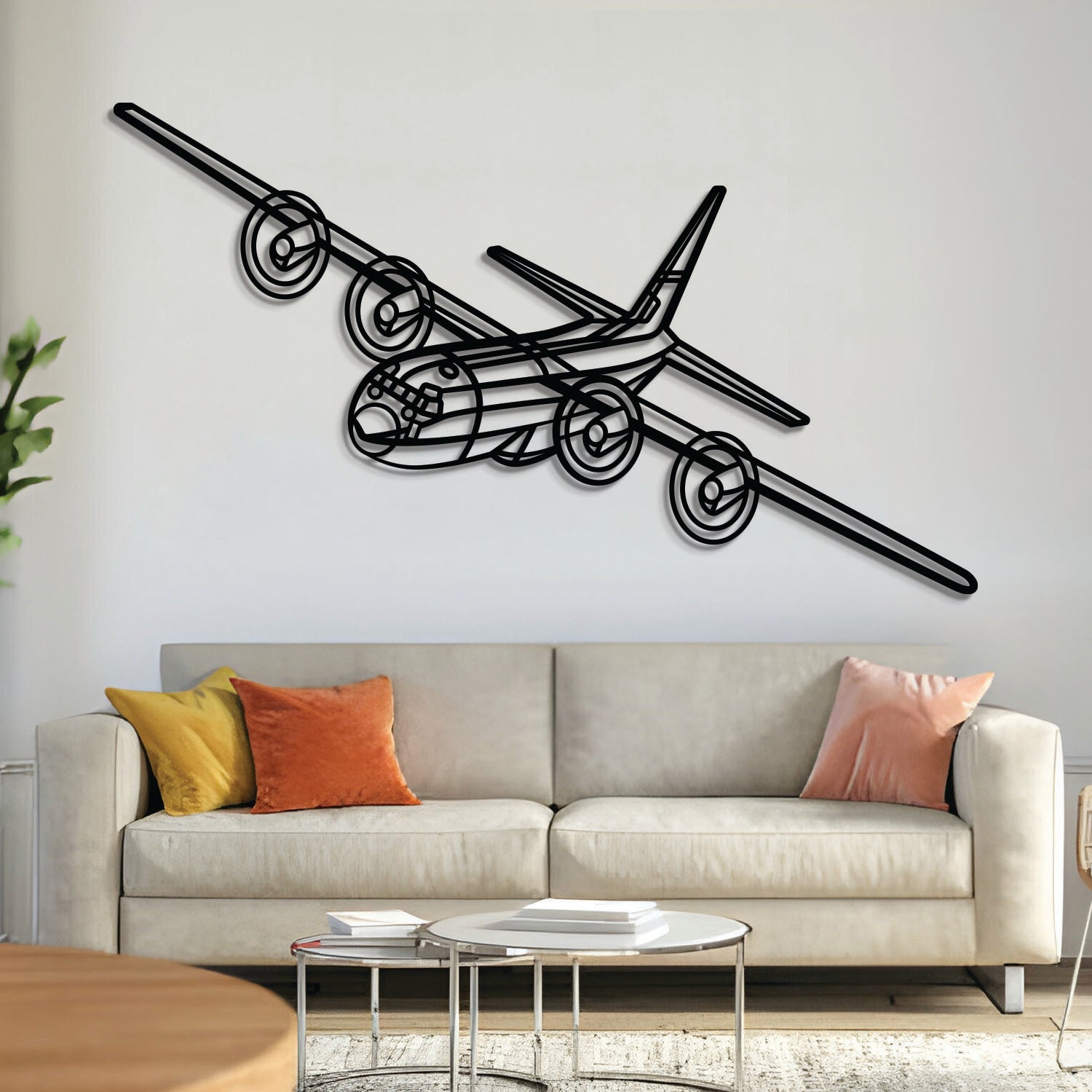 C-130H2 Wandkunst aus Metall im Flugzeugdesign – NCP0531