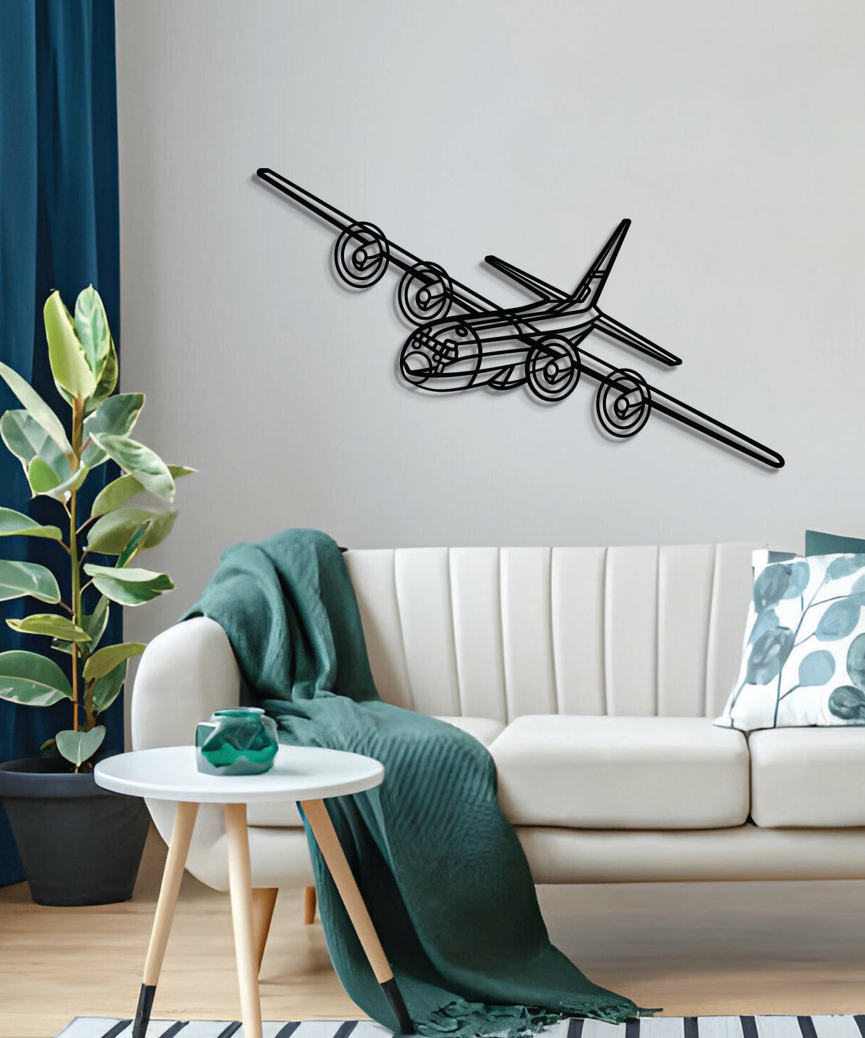 C-130H2 Wandkunst aus Metall im Flugzeugdesign – NCP0531