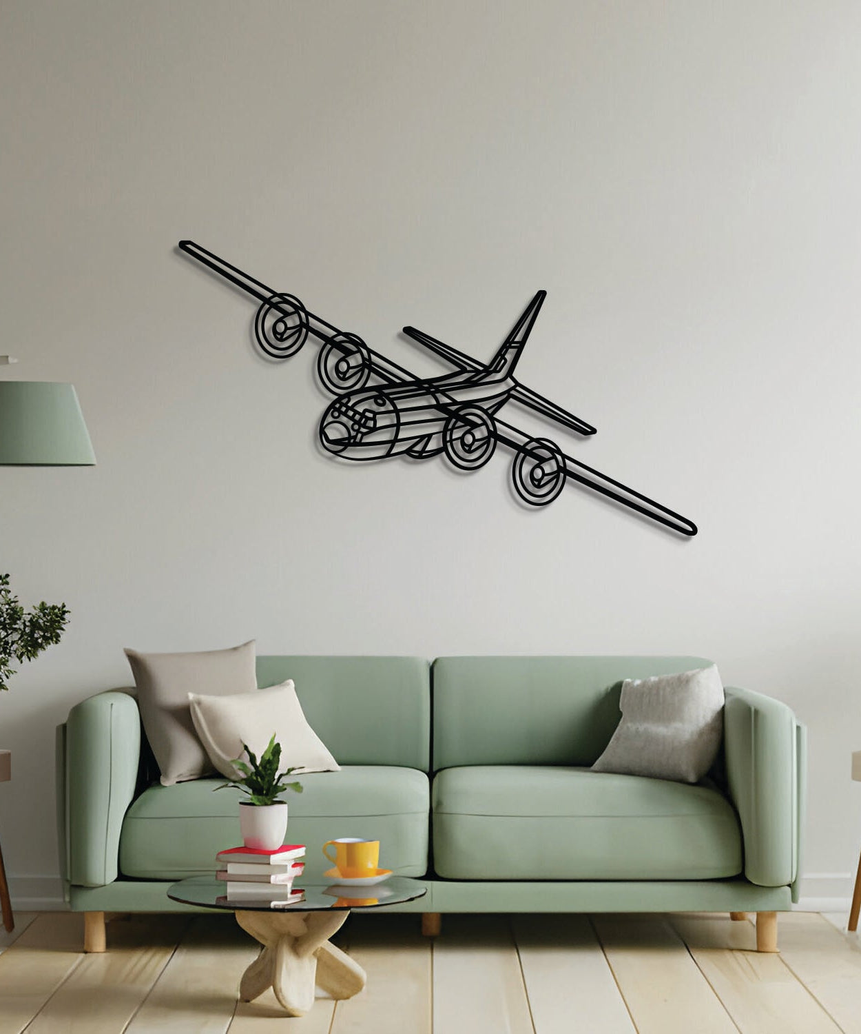 C-130H2 Wandkunst aus Metall im Flugzeugdesign – NCP0531
