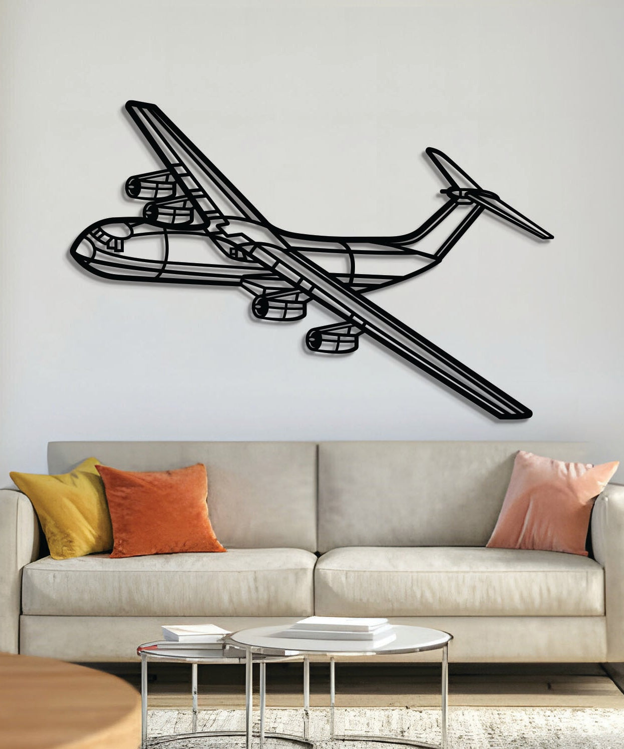 C-141B Starlifter Angle Metall Flugzeug Wandkunst - NCP0532