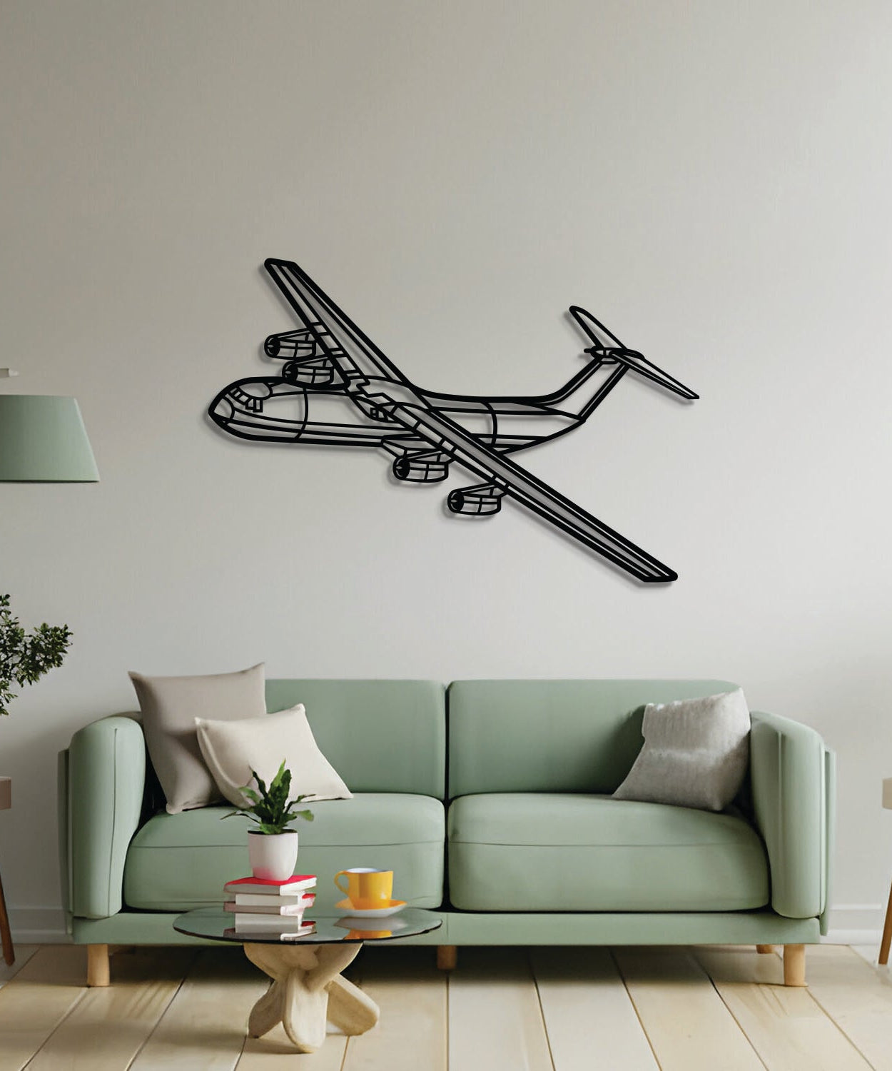 C-141B Starlifter Angle Metall Flugzeug Wandkunst - NCP0532