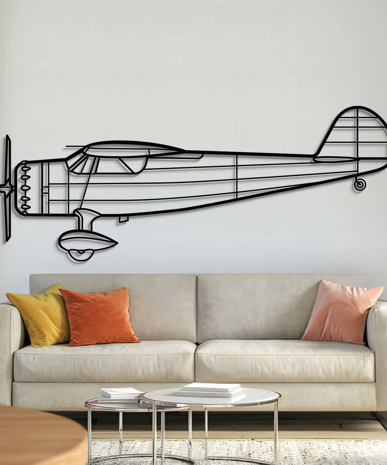C-165 Metallflugzeug Wandkunst - NCP0370