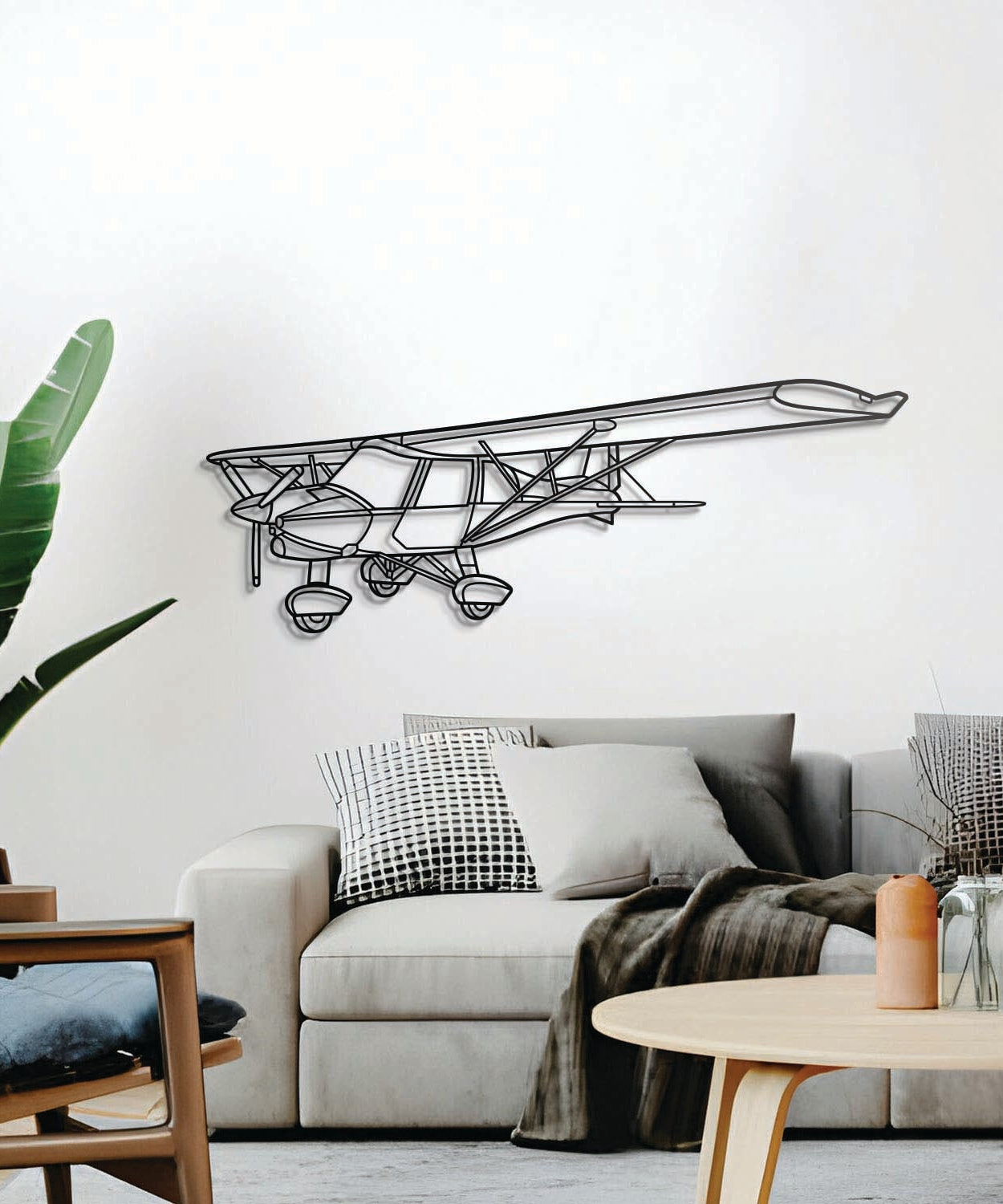 C42B Winkel Metall Flugzeug Wandkunst - NCP0467