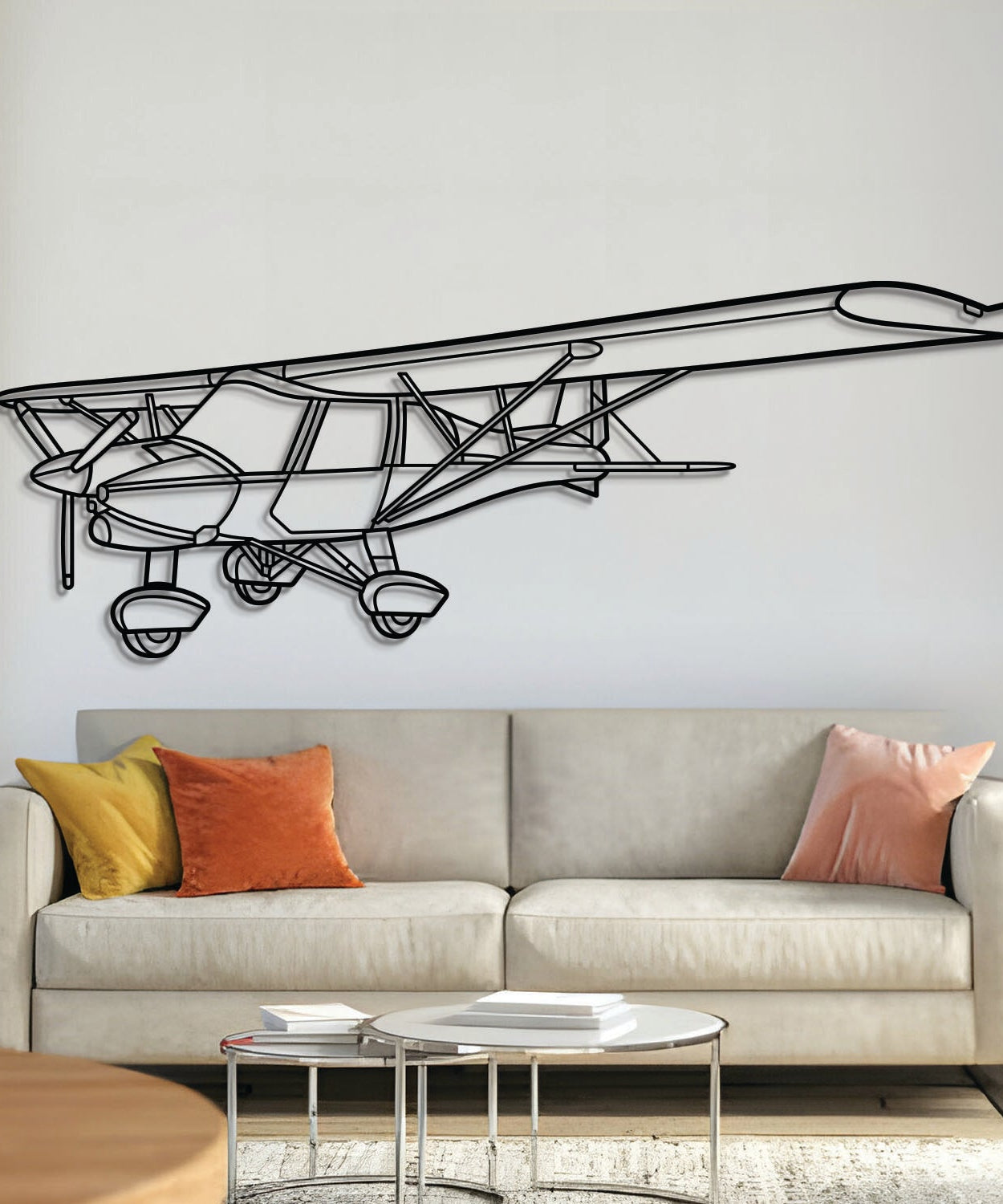 C42B Winkel Metall Flugzeug Wandkunst - NCP0467