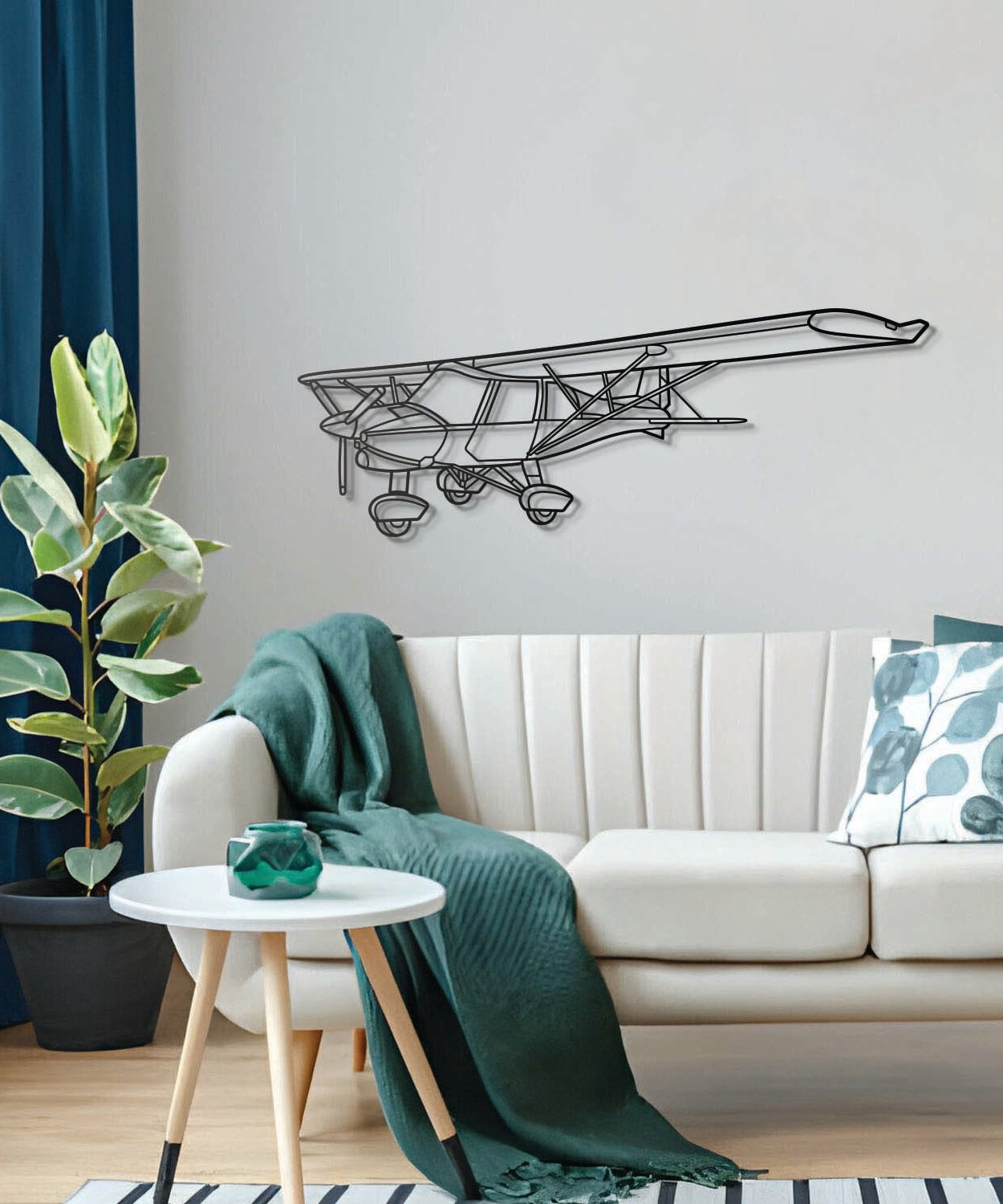C42B Winkel Metall Flugzeug Wandkunst - NCP0467