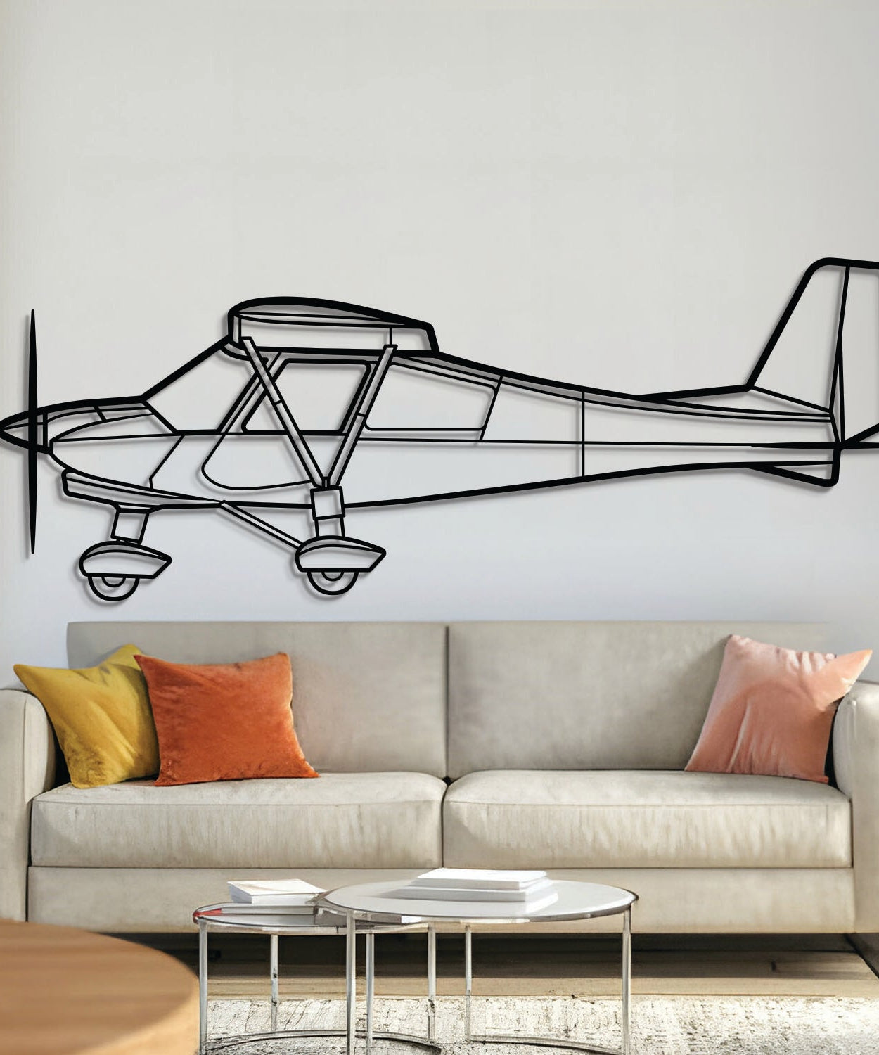C42B Metallflugzeug Wandkunst - NCP0414