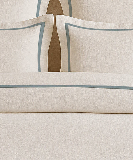 Linen Frame Trim Duvet Cover Set
