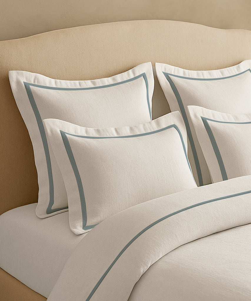 Linen Frame Trim Duvet Cover Set