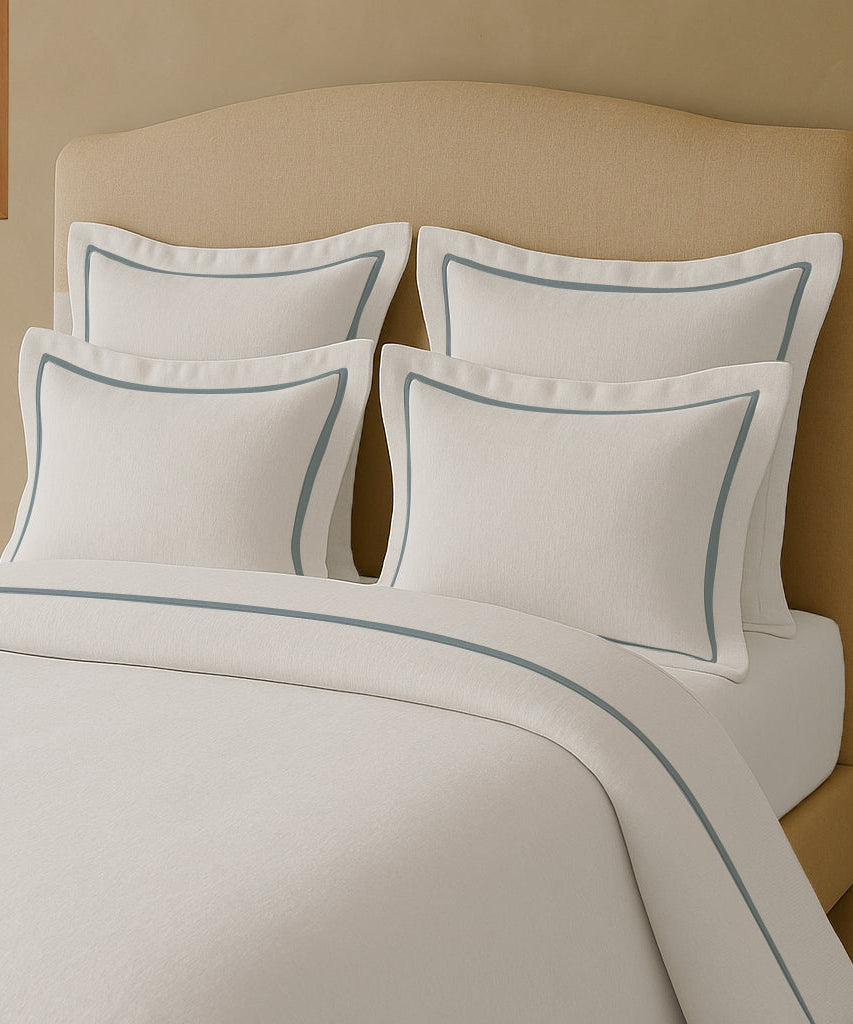 Linen Frame Trim Duvet Cover Set