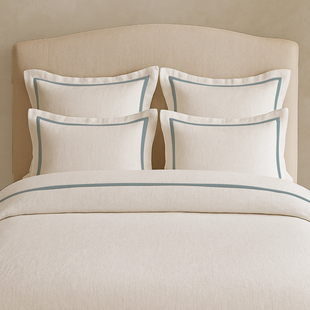 Linen Frame Trim Duvet Cover Set