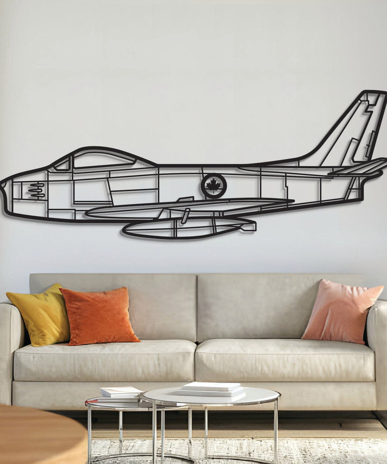 F86 Sabre Canada Metallflugzeug Wandkunst - NCP0225