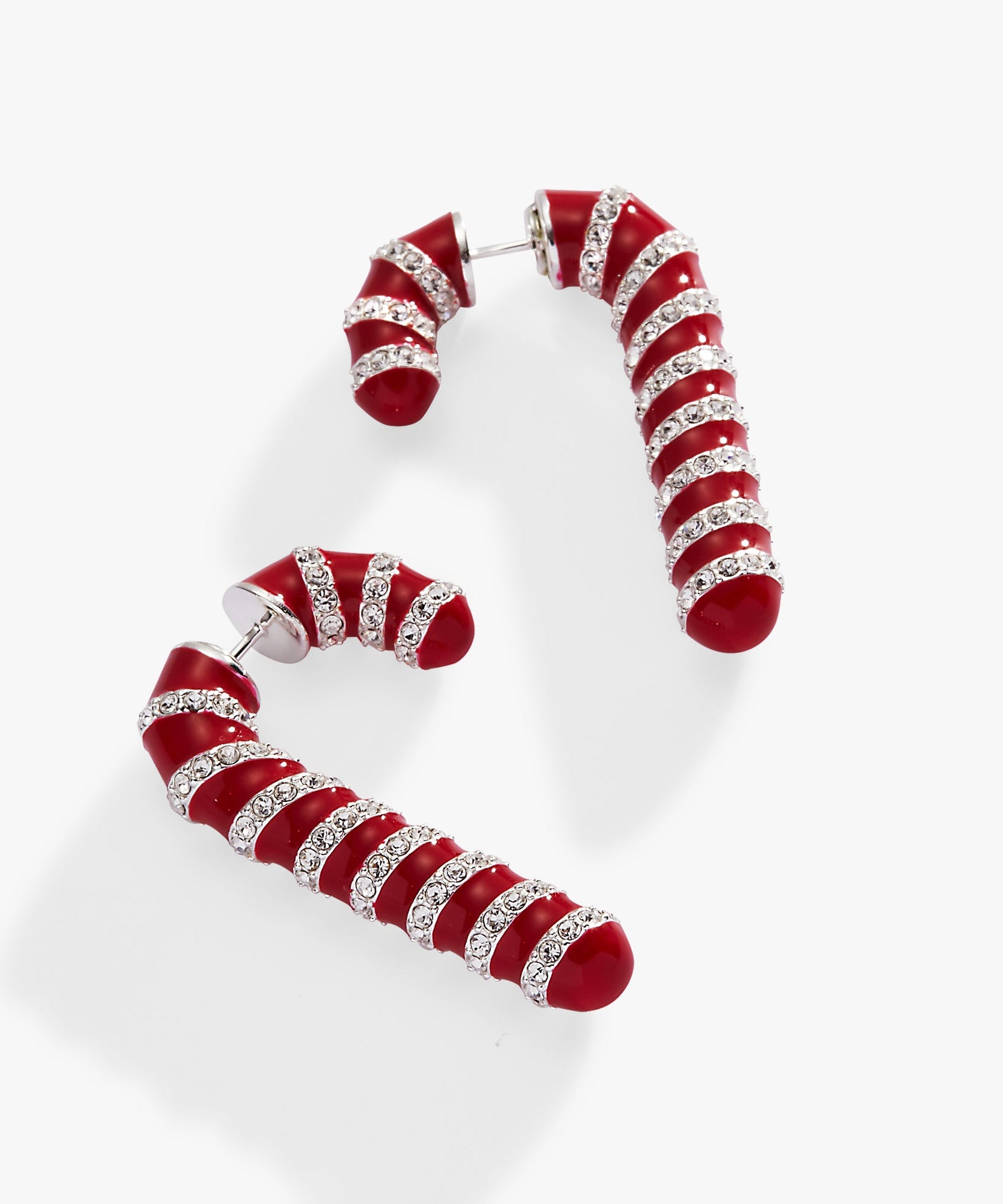 Candy Cane Front-Back Earrings