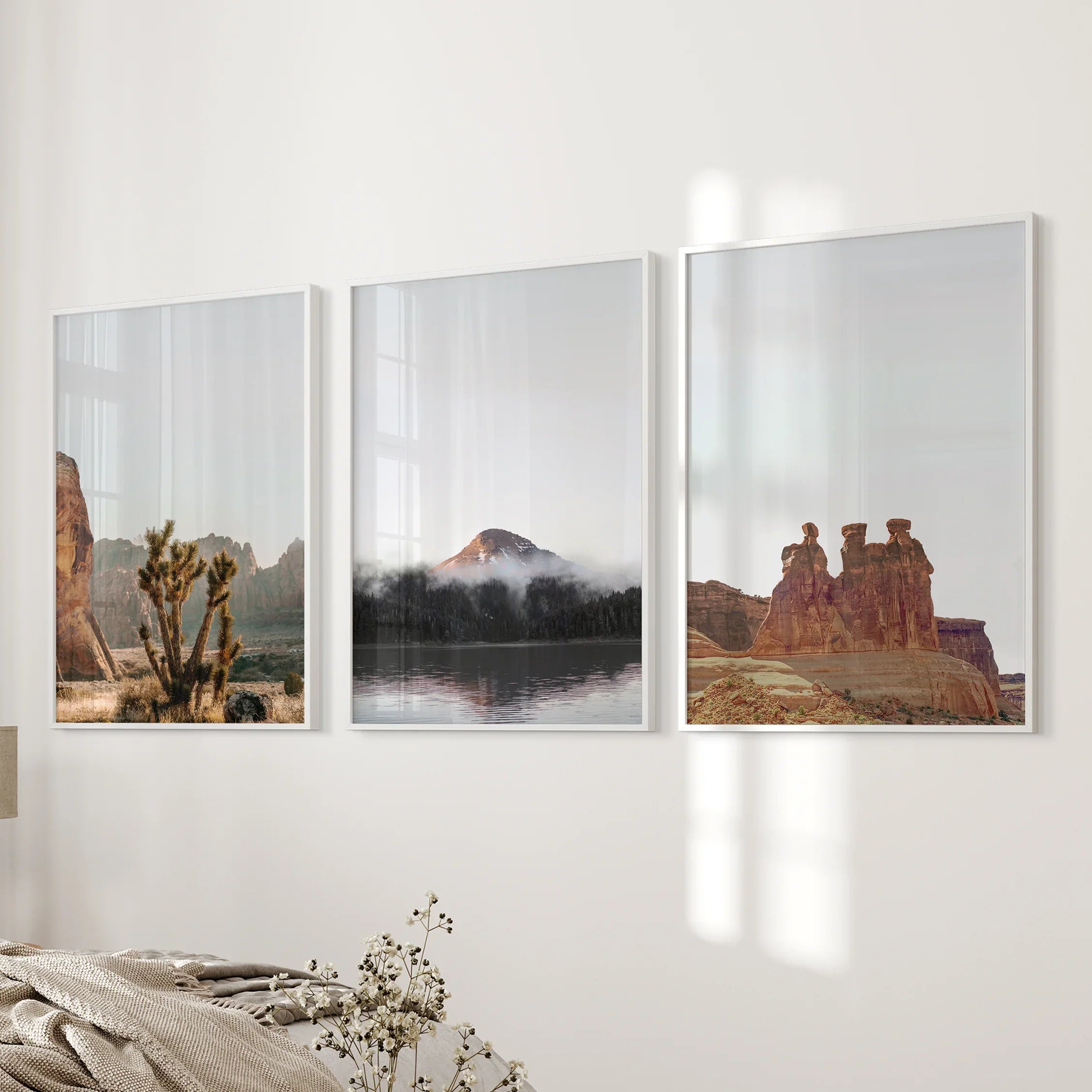Southwest Desert Set of 3 Prints. Canyon Landscape, Red Rock