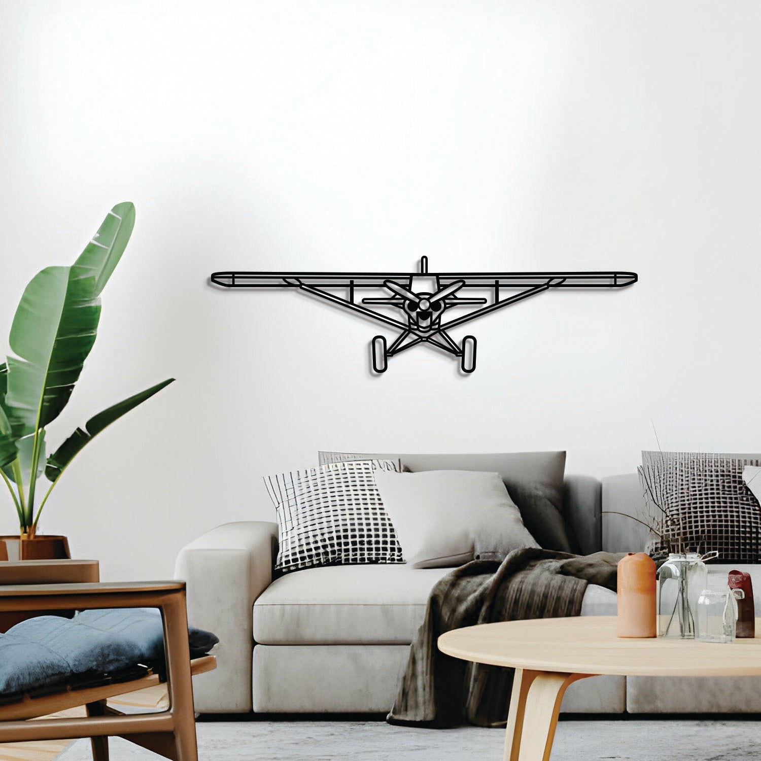 Carbon Cub Front Metal Aircraft Wall Art - NCP0535