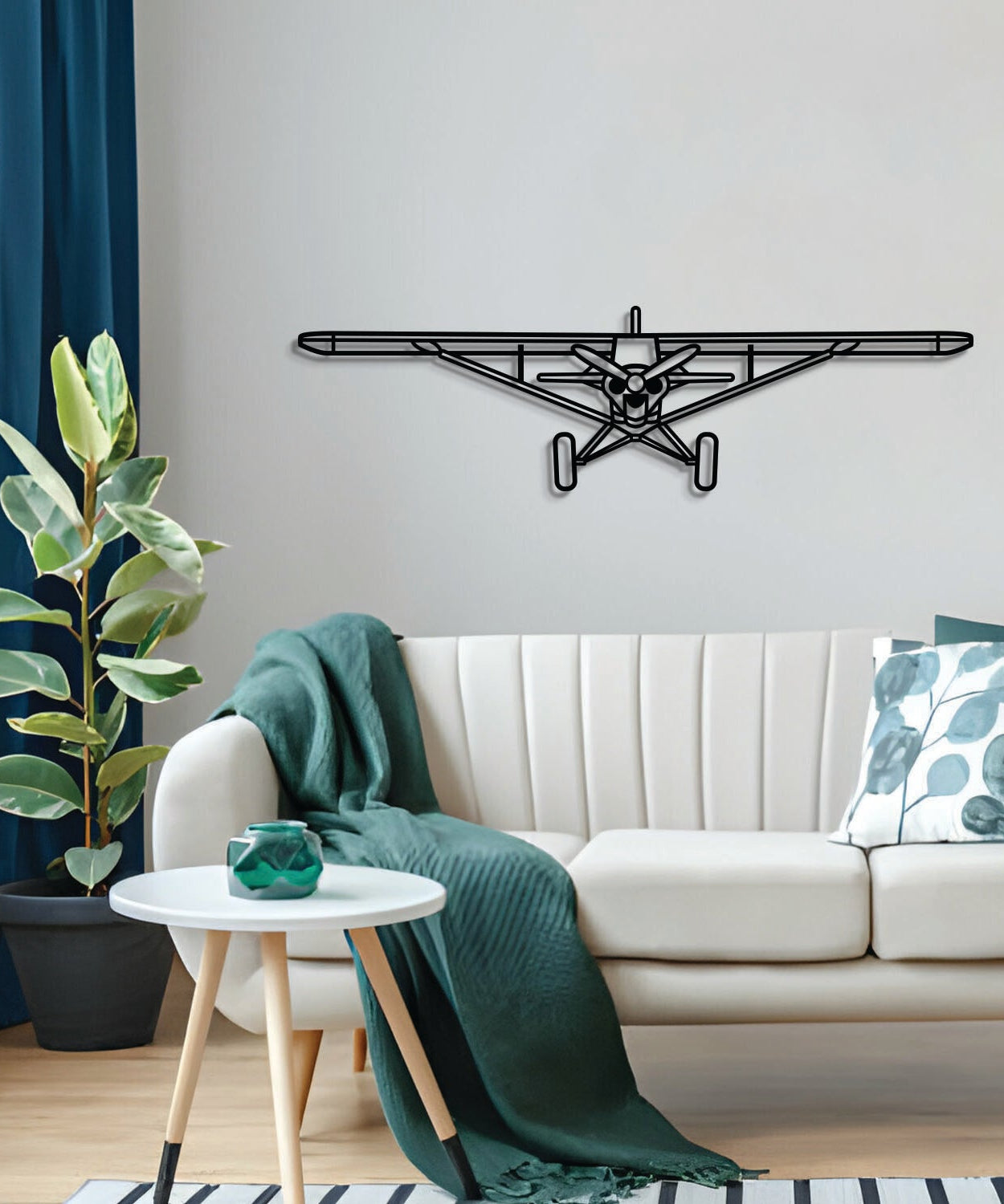Carbon Cub Front Metallflugzeug Wandkunst - NCP0535