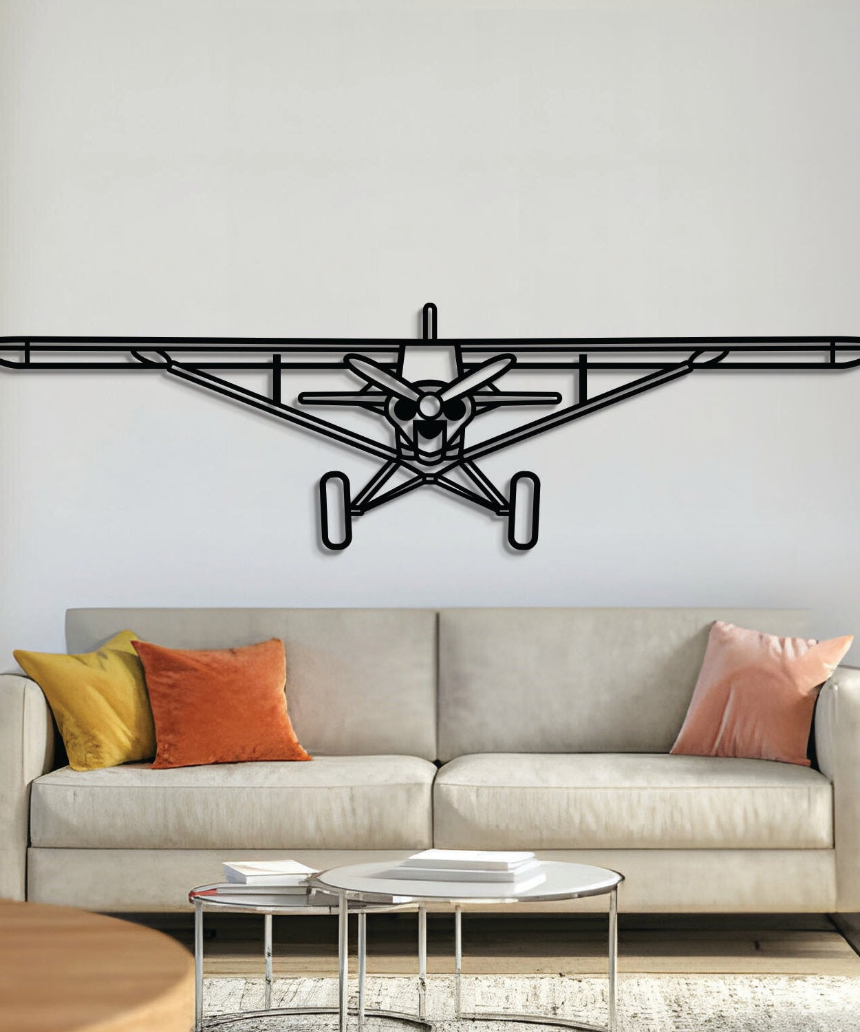 Carbon Cub Front Metallflugzeug Wandkunst - NCP0535
