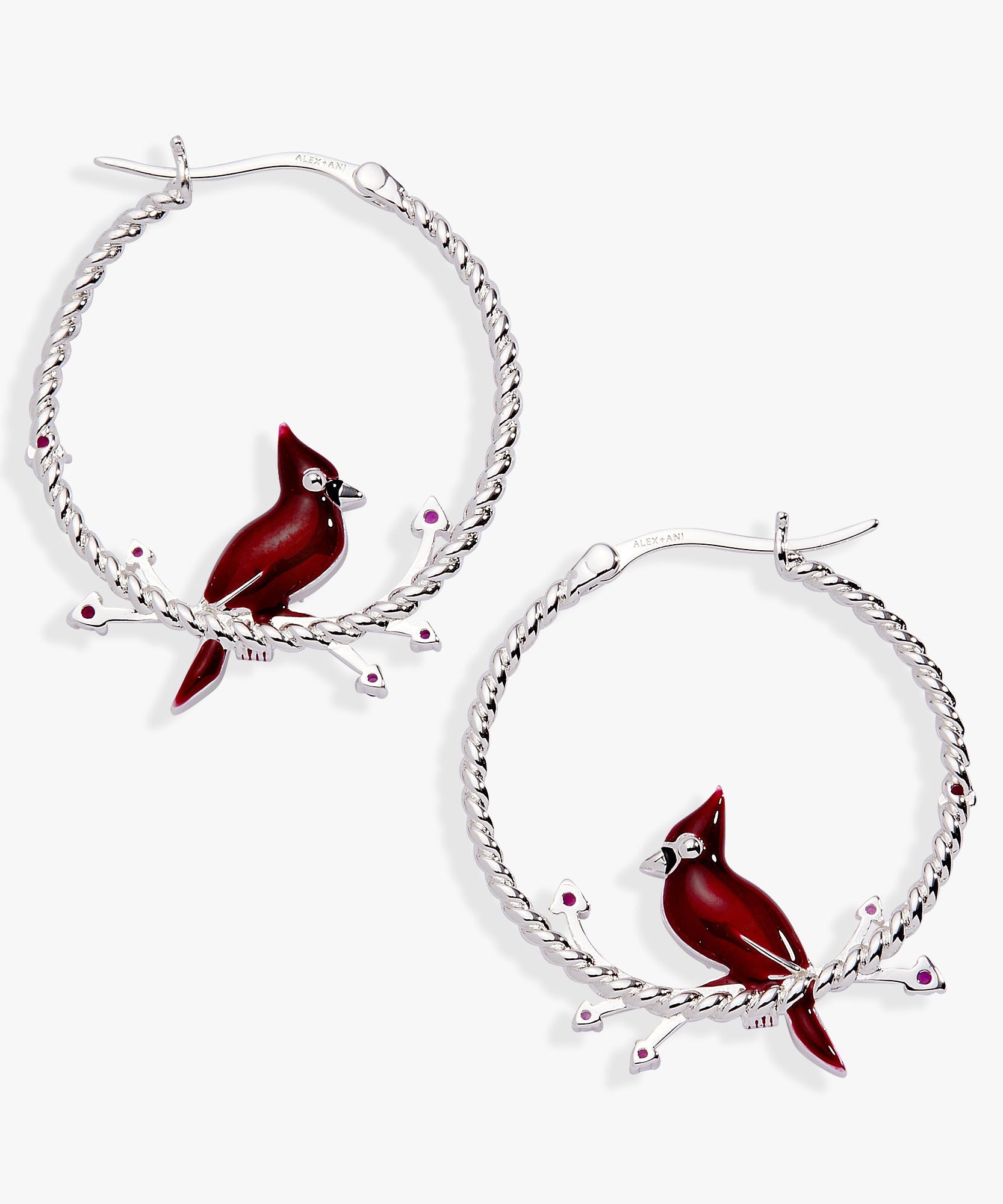 Cardinal Reversible Hoop Earrings