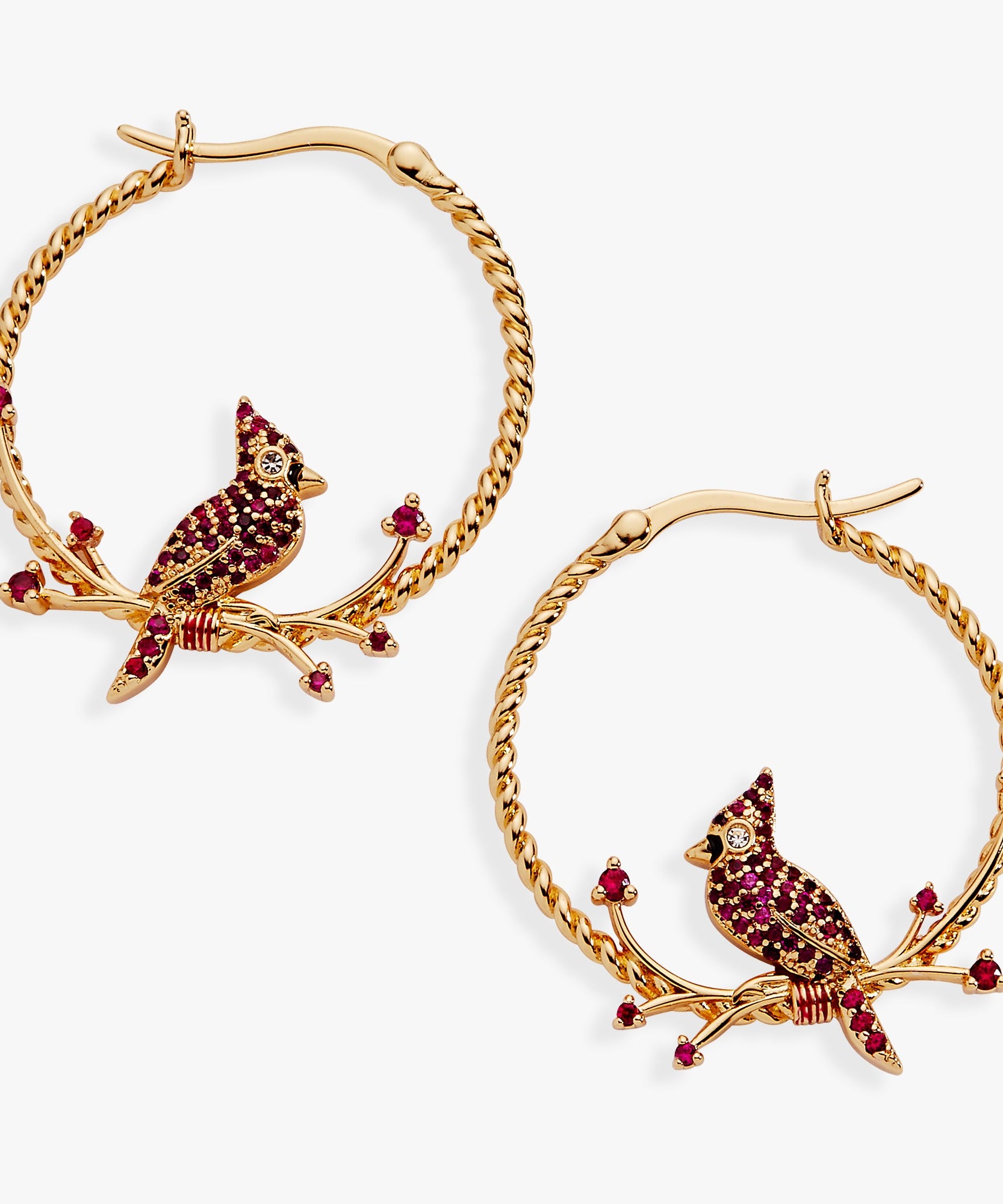Cardinal Reversible Hoop Earrings