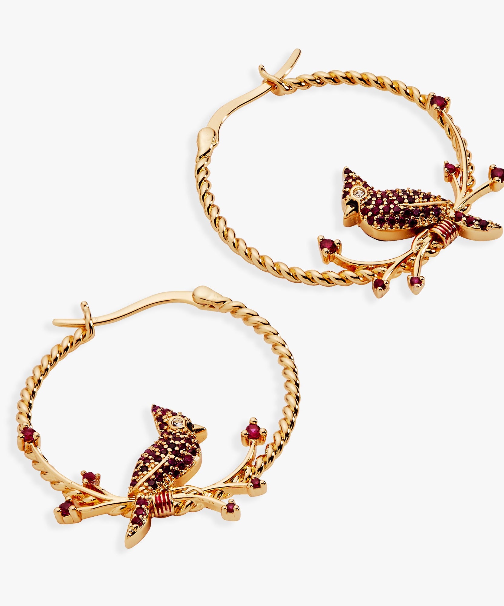 Cardinal Reversible Hoop Earrings