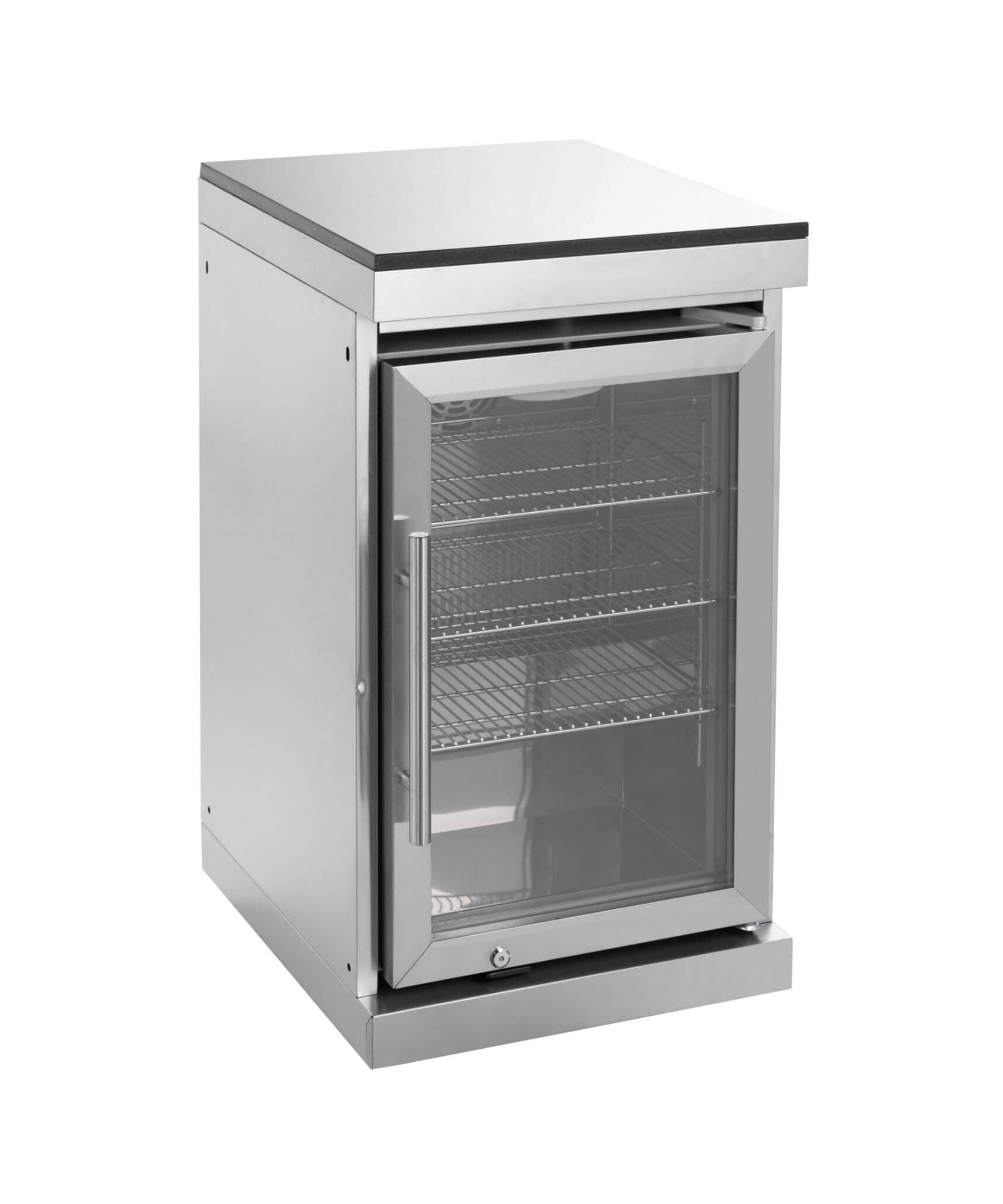 Castelle Flame Capri 96-Inch 6-Burner 85000 BTU Outdoor Kitchen Liquid Propane Grill Island With Fridge (SAK42895)