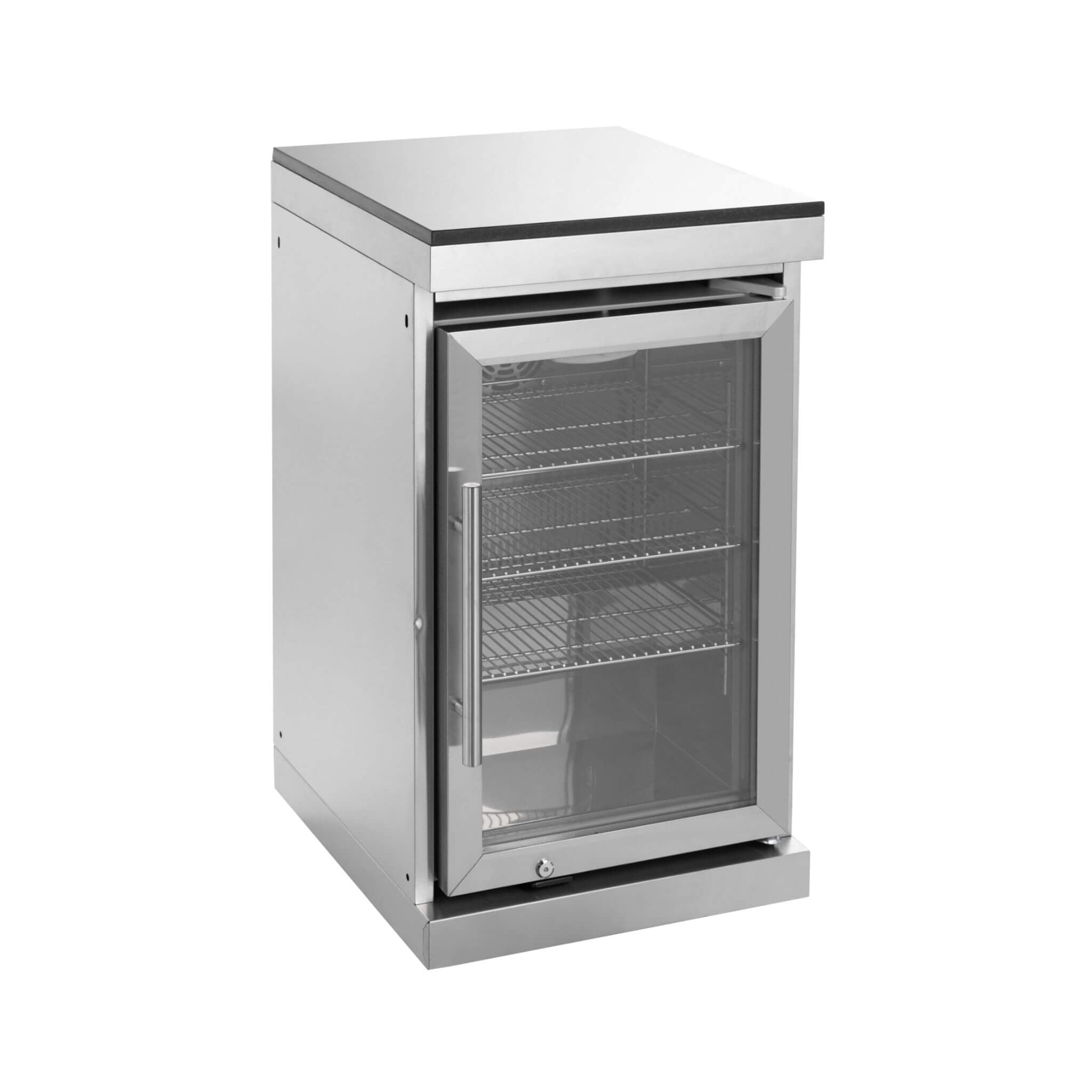 Castelle Flame Capri 96-Inch 6-Burner 85000 BTU Outdoor Kitchen Liquid Propane Grill Island With Fridge (SAK42895)