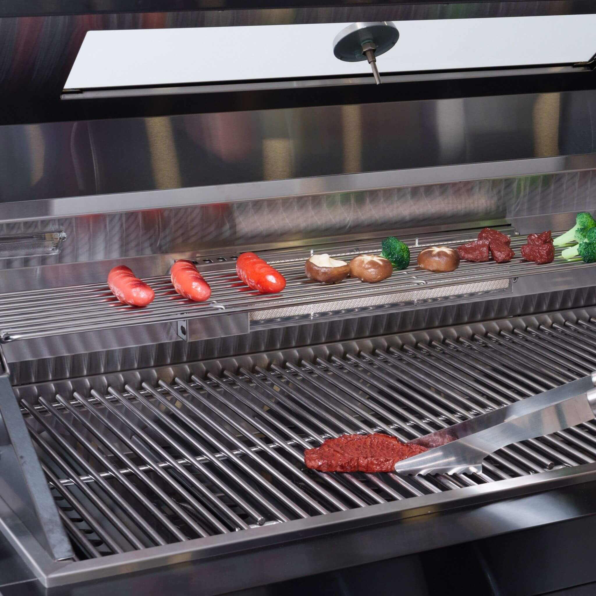Castelle Flame Inferno Premium Black Stainless Steel 6-Burner Liquid Propane Kitchen Grill Island With Rotisserie Kit (SAK82641)