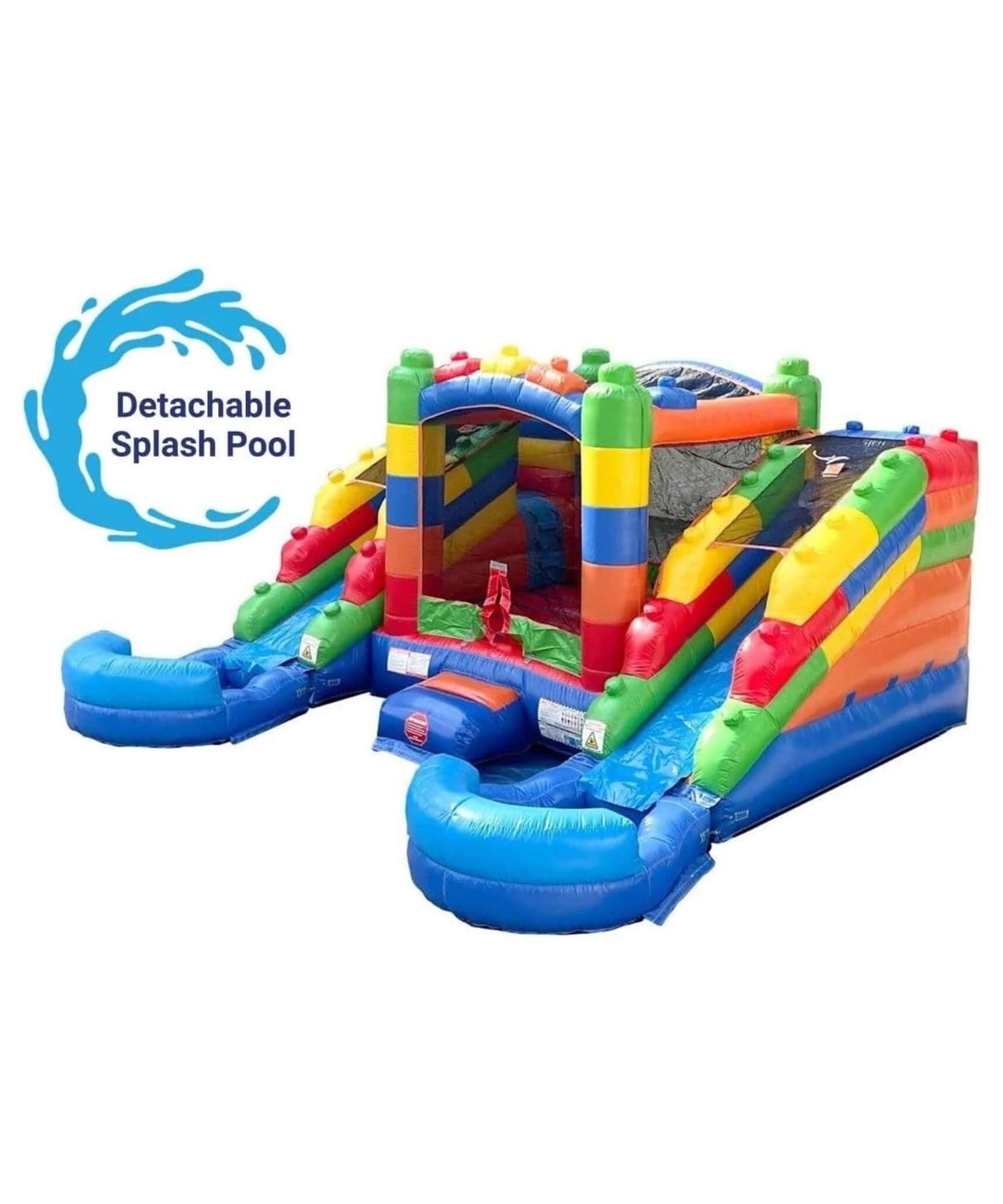 16FT Castle Bounce House With Dual Slides, Blower And Pool Combo (SAK56319)