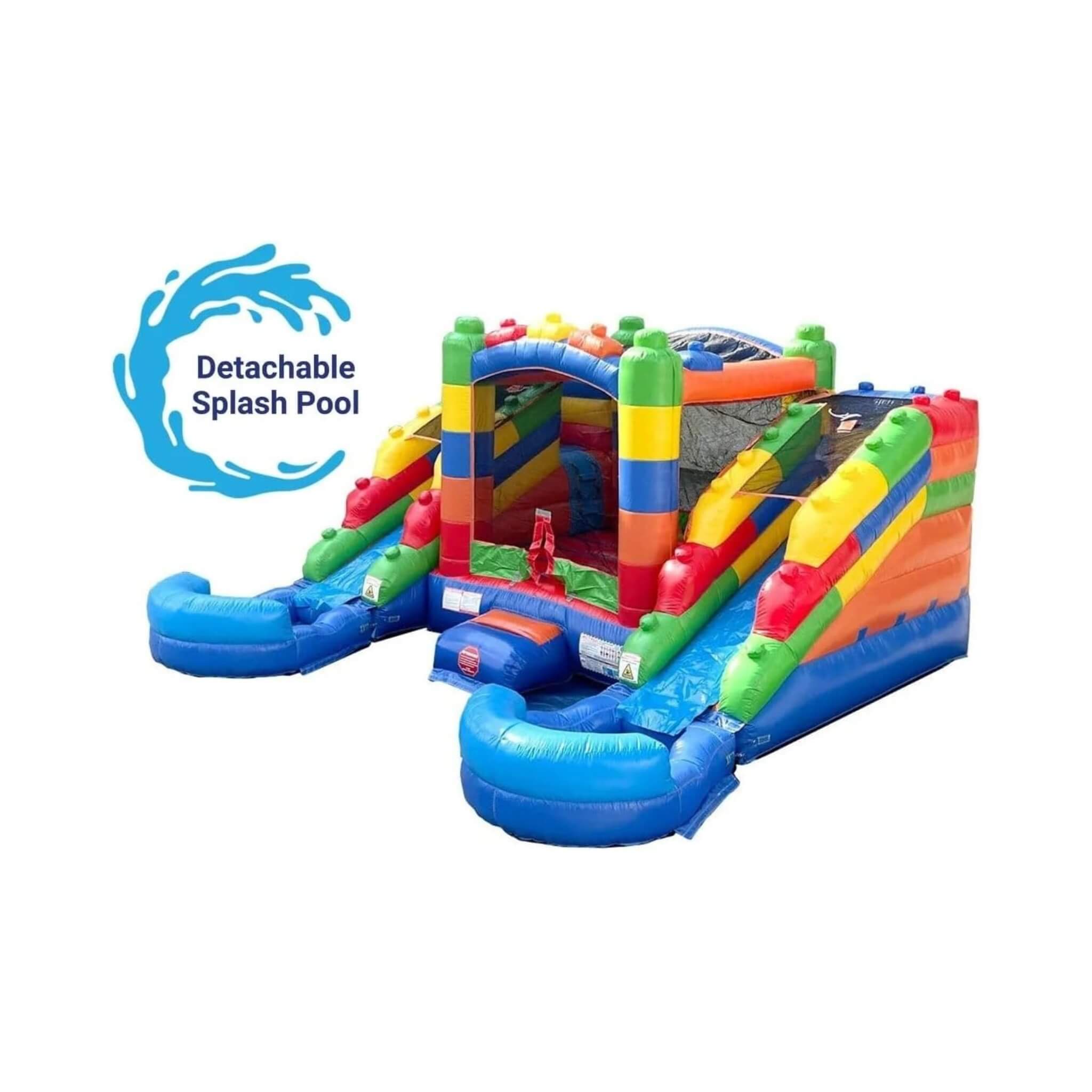16FT Castle Bounce House With Dual Slides, Blower And Pool Combo (SAK56319)
