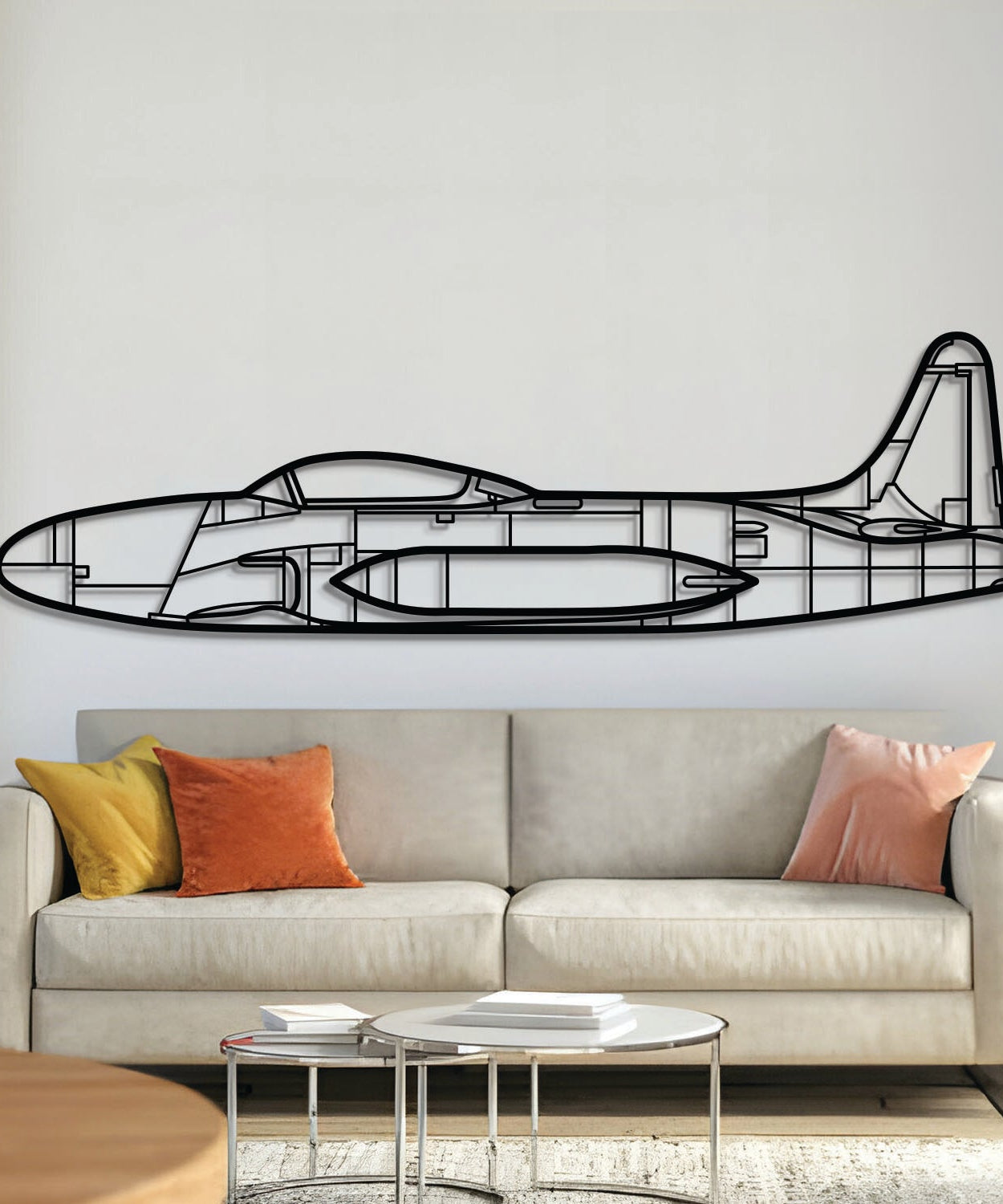 T33 Metallflugzeug-Wandkunst – NCP0247