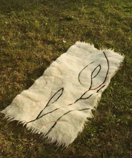 Handwoven Wool Runner Rug Bloom