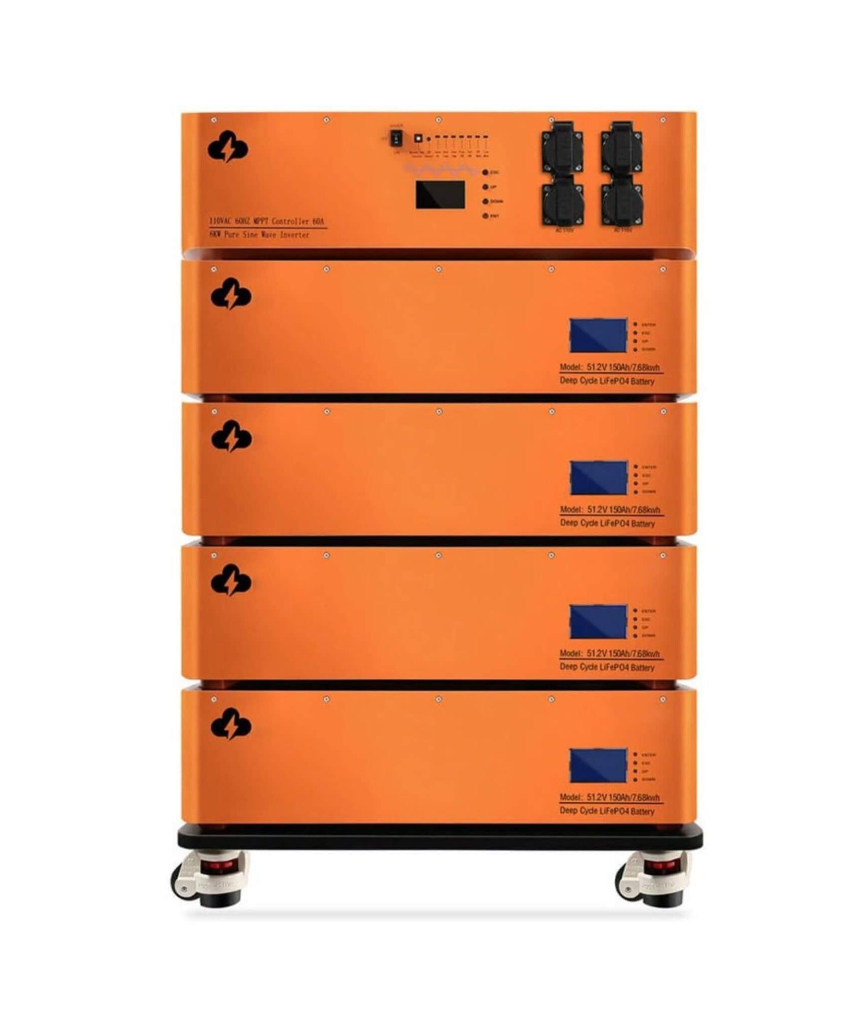 CE 48V600AH Stackable LiFEPO4 Lithium Battery With 6KW Invertor For RV & Energy Storage (SAK58730)