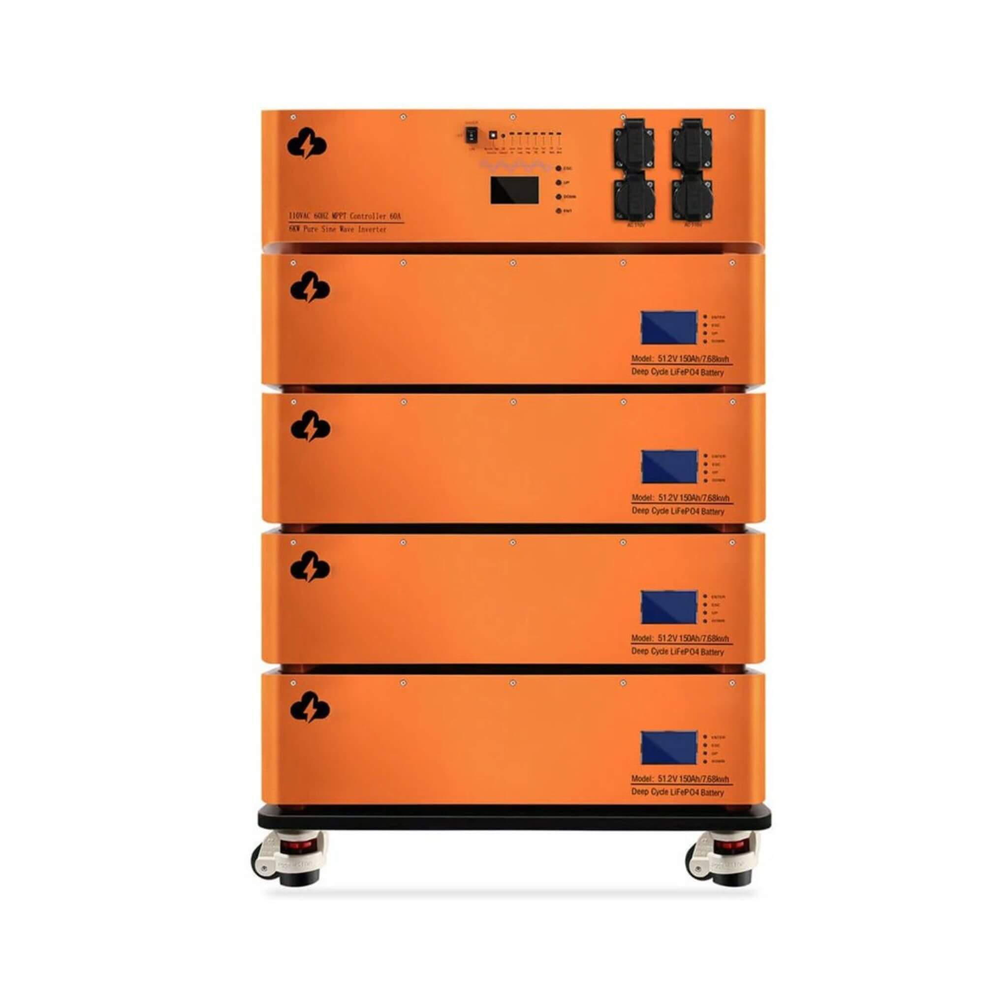 CE 48V600AH Stackable LiFEPO4 Lithium Battery With 6KW Invertor For RV & Energy Storage (SAK58730)