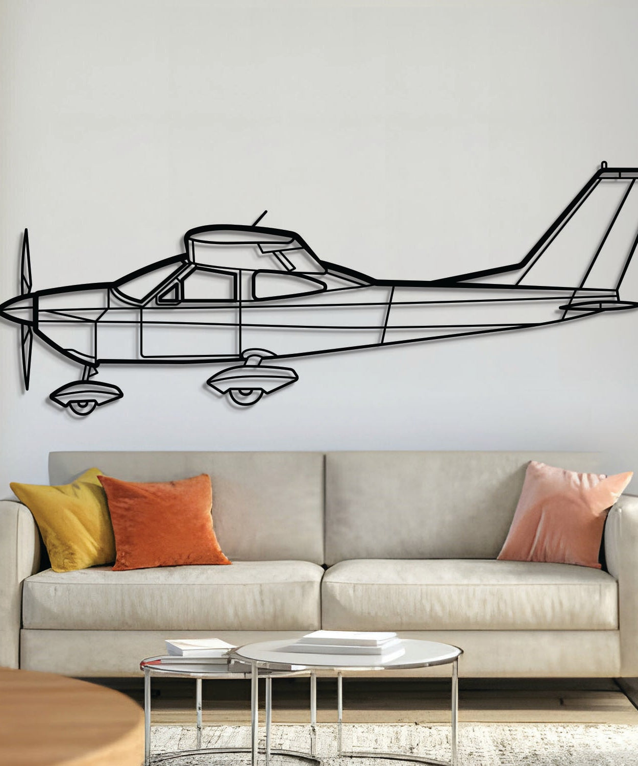 177A Cardinal Metallflugzeug Wandkunst - NCP0354