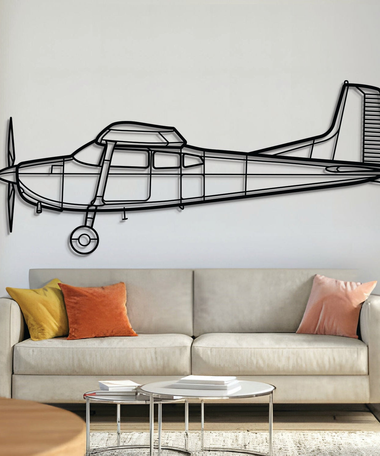Wandkunst aus Metall Flugzeug 180K - NCP0153