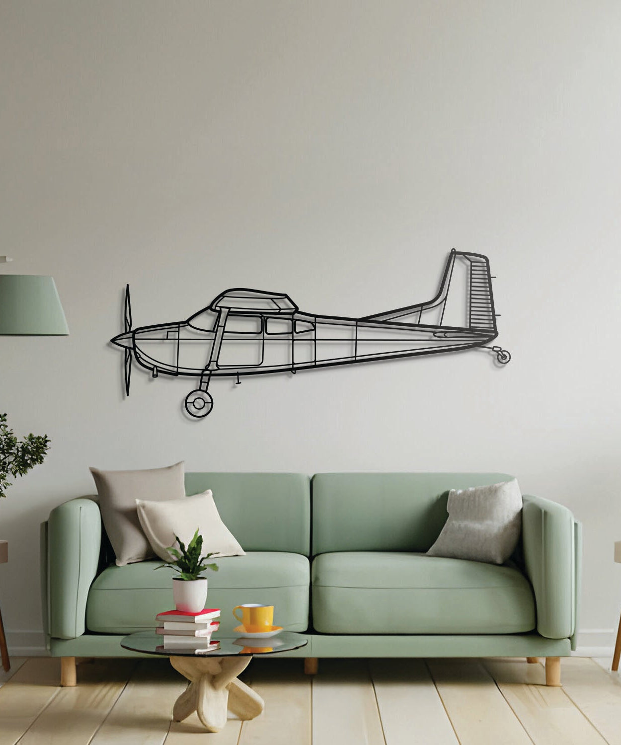 Wandkunst aus Metall Flugzeug 180K - NCP0153