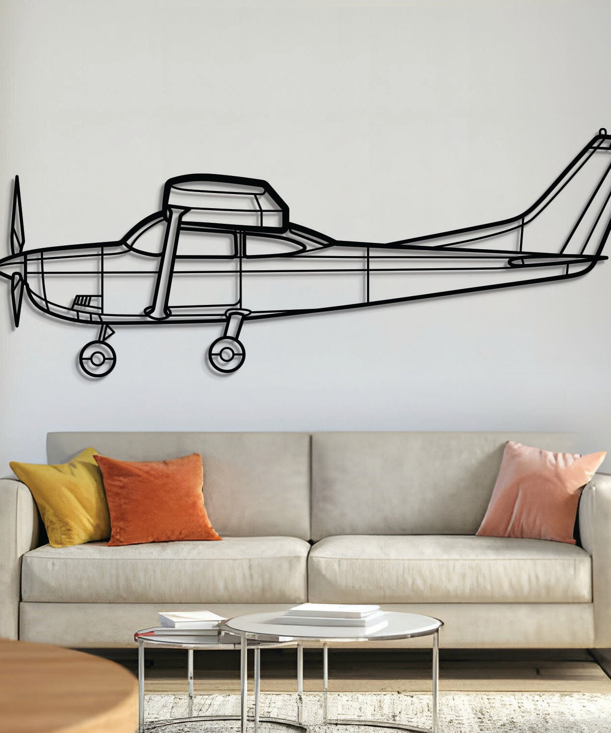 182H Skylane Metallflugzeug Wandkunst - NCP0154