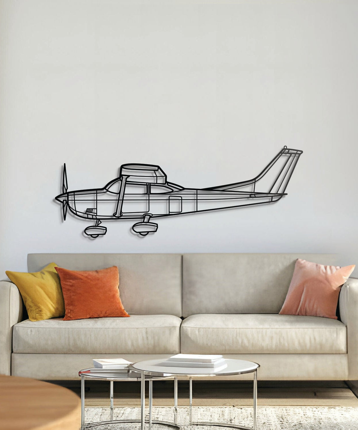 182P Skylane Metall-Flugzeug Wandkunst – NCP0001