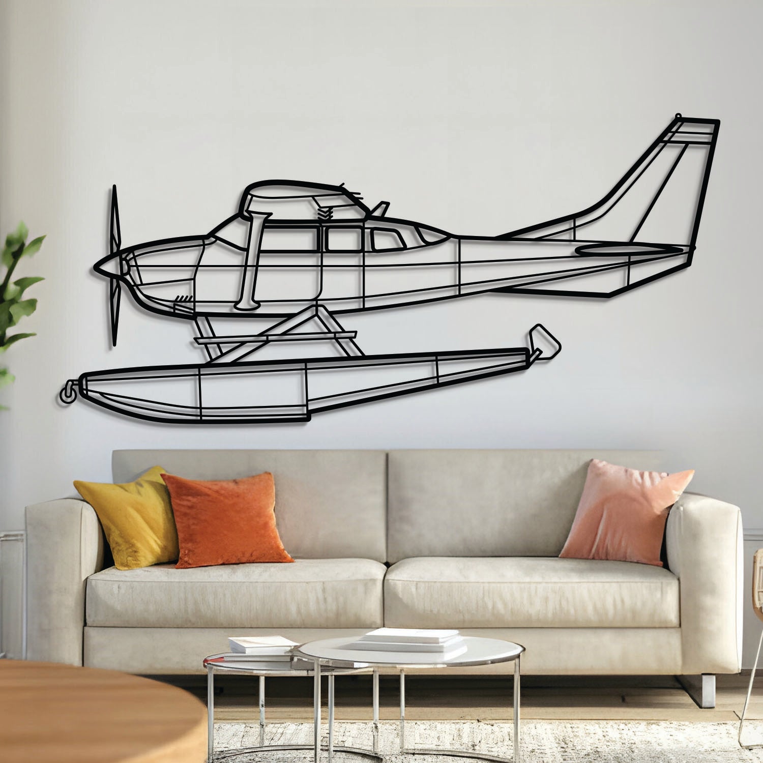206 Turbo Stationair Metallflugzeug-Wandkunst - NCP0206